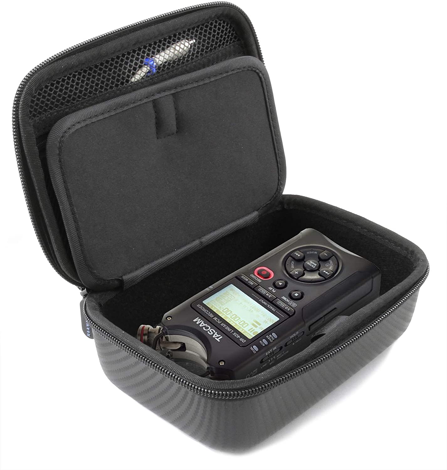 CASEMATIX Protective Carrying Case for Tascam DR40X & DR40 Portable Audio Recorder - Durable Travel Storage for Field Recording, Podcasting & Studio Use