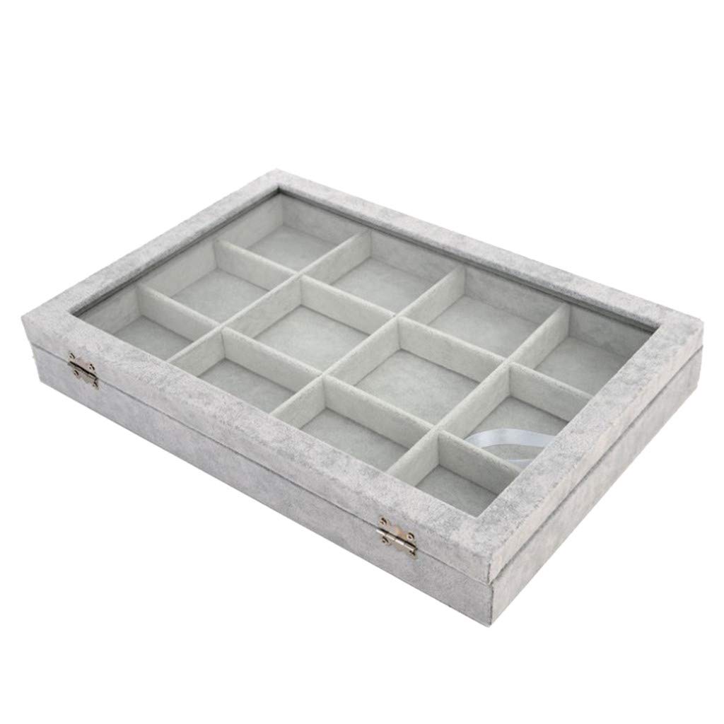 Elegant Jewelry Storage Box - 12 Grid Display Organizer for Necklaces, Rings & Earrings | Perfect for Home, Travel & Gift Giving