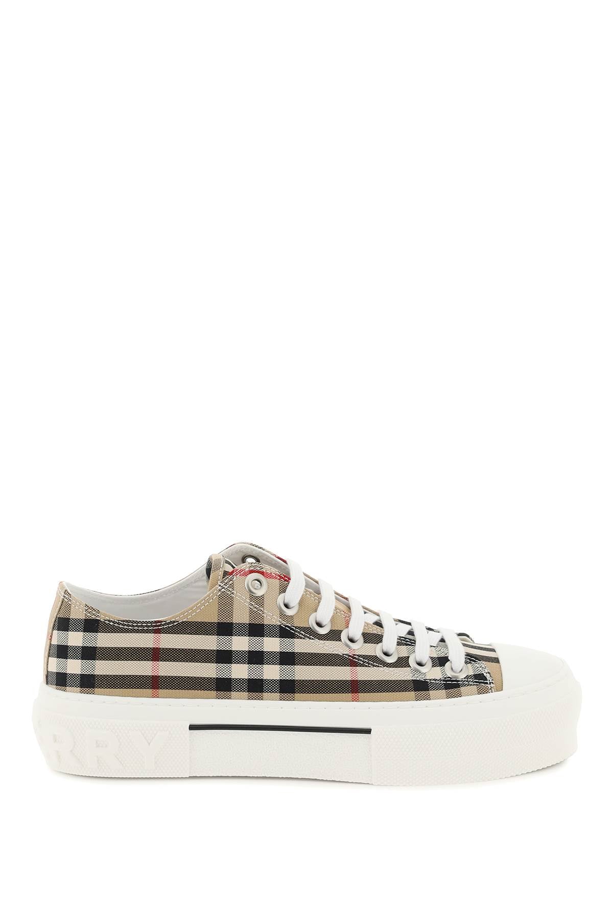 Burberry Vintage Check Low-Top Sneakers for Women - Classic Plaid Canvas Casual Shoes - Perfect for Everyday Wear, Office & Weekend Outfits