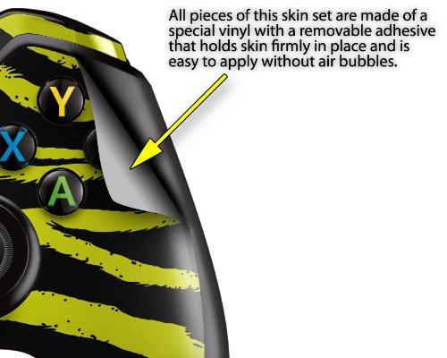 WraptorSkinz Vinyl Skin Wrap for XBOX One Original Wireless Controller - Zebra Yellow Design | Protective Decal for Gaming Accessories | Perfect for Customizing & Personalizing Your Controller