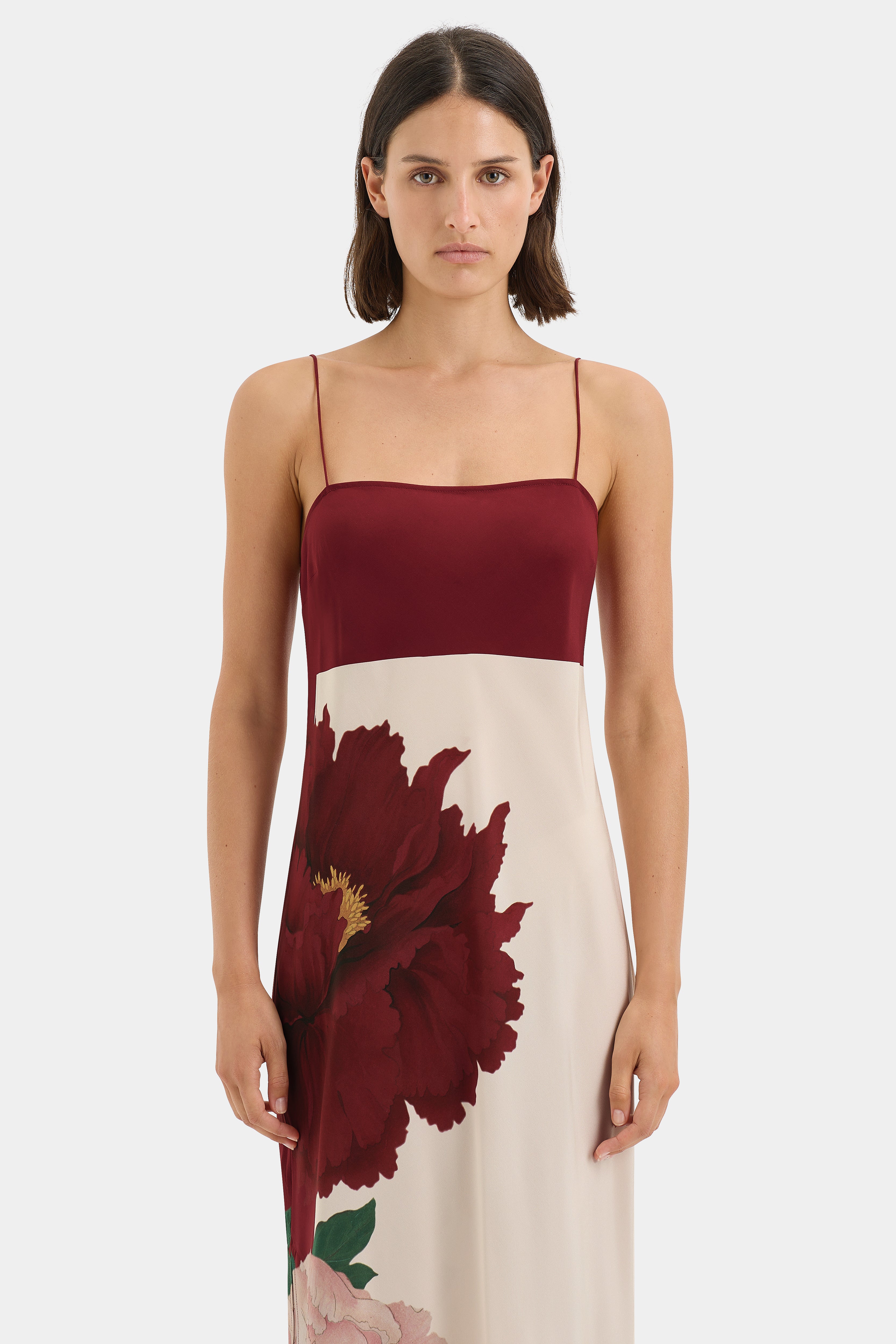 Florian Slip Dress - Elegant Satin Nightgown for Women, Comfortable Sleepwear & Loungewear - Perfect for Bedtime, Relaxing at Home, and Special Occasions