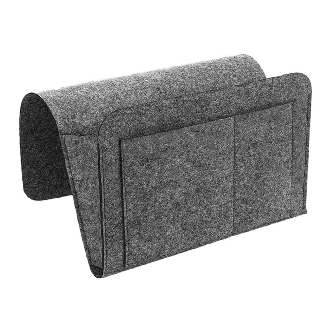 Eioflia Felt Bedside Organizer - Hanging Storage Pocket for Tablet, Books & Essentials - Anti-Slip Sofa & Bed Caddy Organizer (Perfect for Bedroom, Living Room & Dorm Organization)