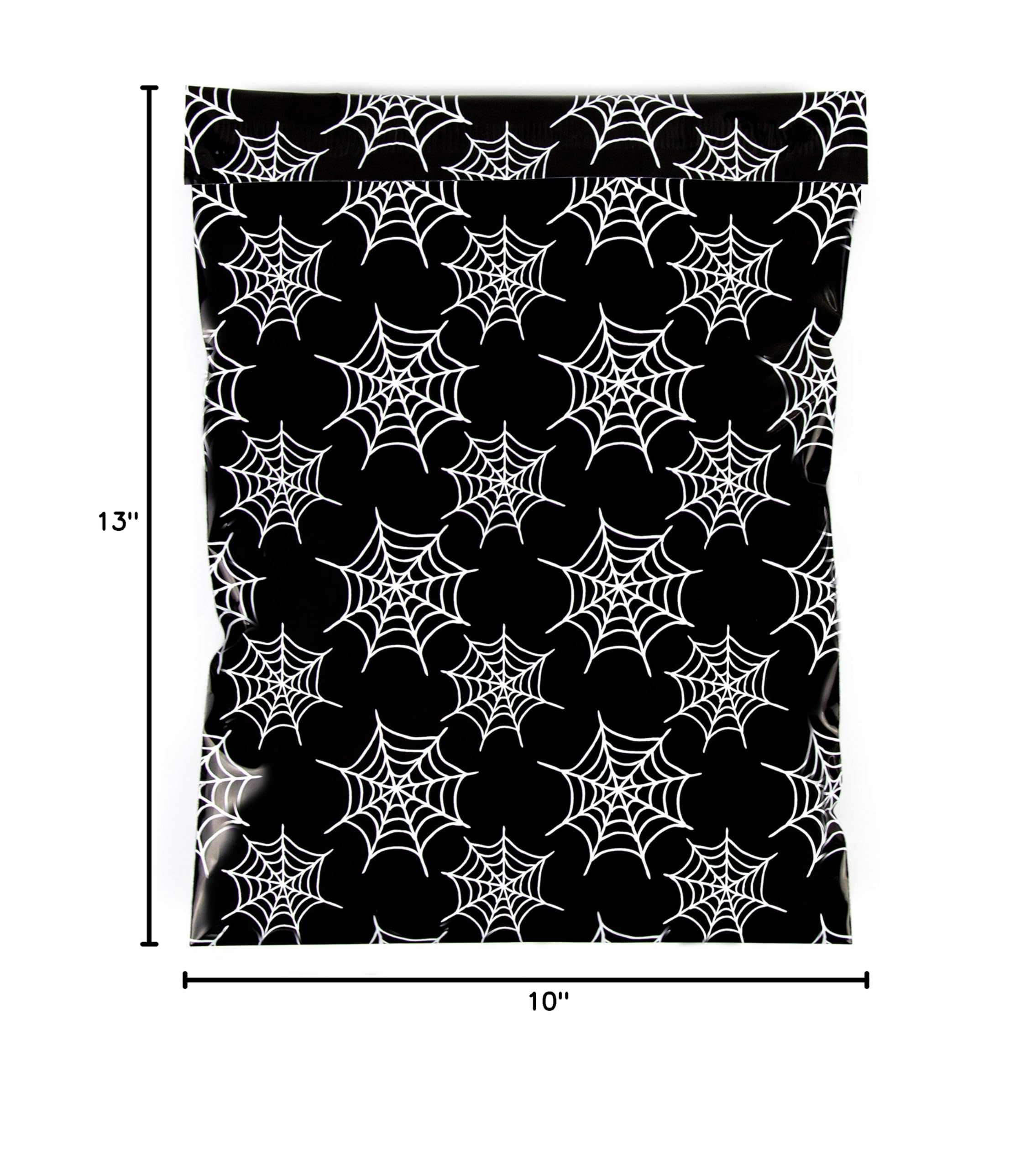 Halloween Poly Mailers 10x13 - 100 Pack Spiderweb Design Shipping Bags for Ecommerce, Gift Wrapping & Party Favors | Durable Mailing Envelopes for Halloween Decorations & Online Stores
