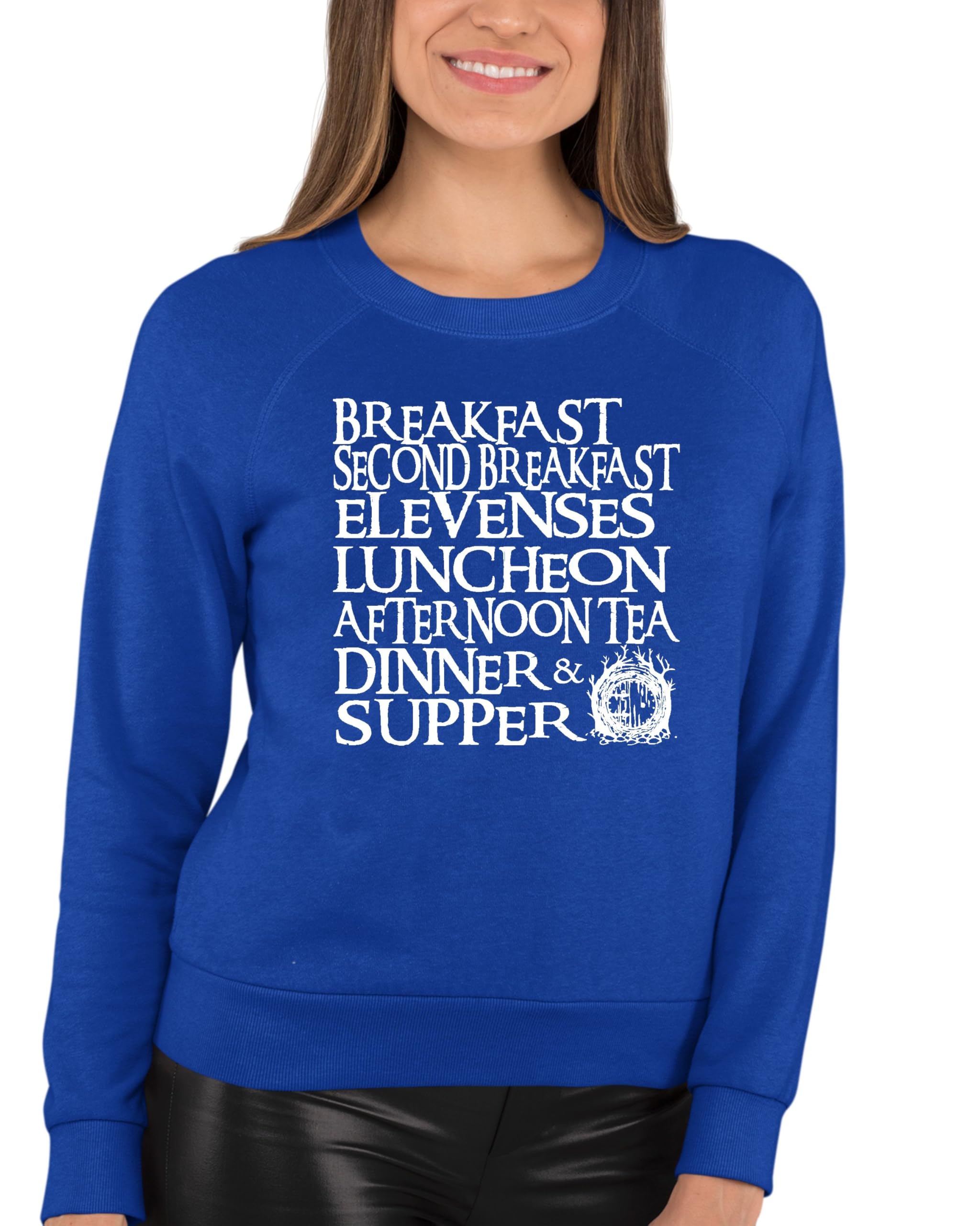 Go All Out Adult The Seven Daily Meals Sweatshirt Crewneck - Comfortable Casual Pullover for Men & Women - Perfect for Everyday Wear, Lounging, and Street Style Fashion
