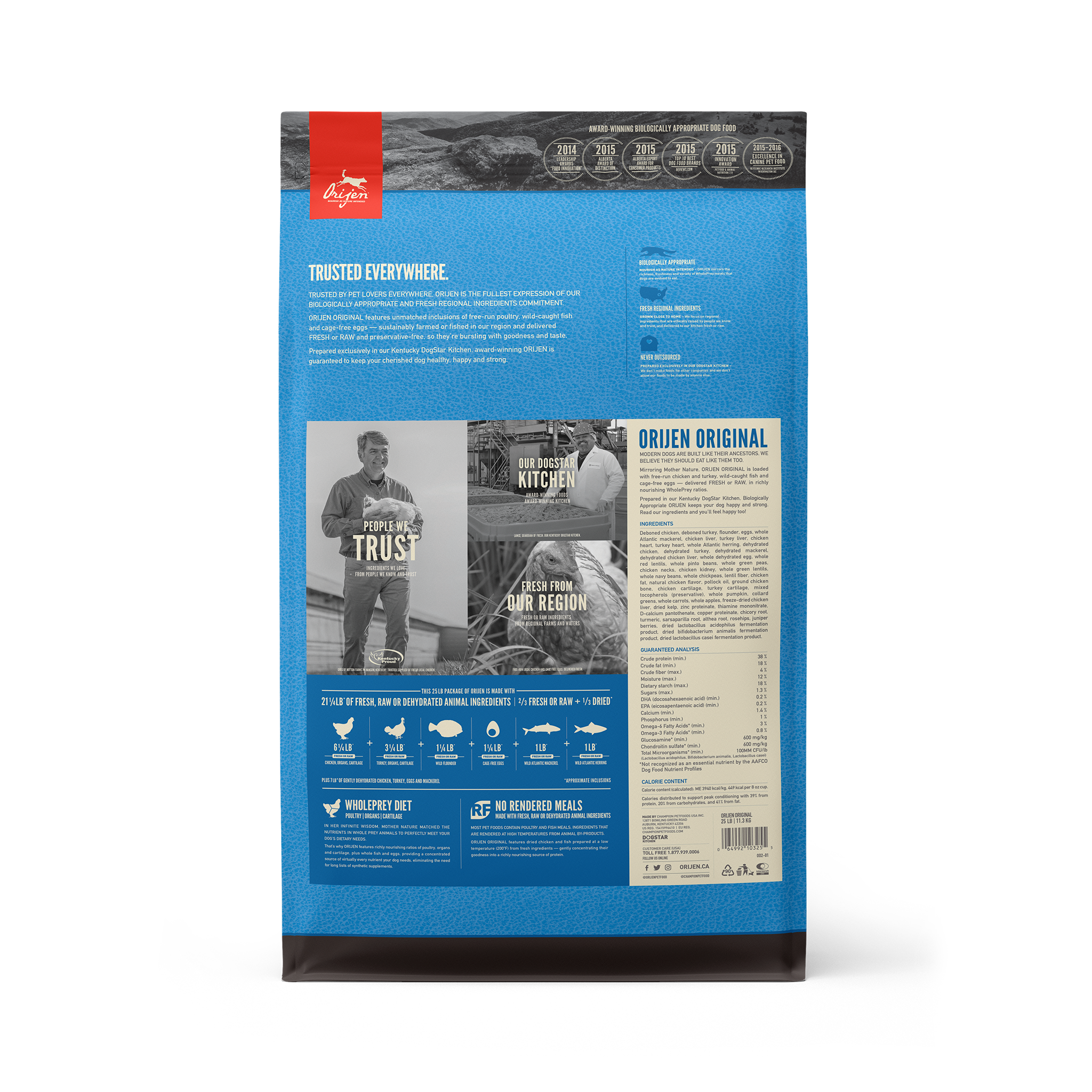 Orijen Original Grain-Free Dry Dog Food - High Protein, Natural Ingredients for Adult Dogs - Perfect for Active Pets & Daily Nutrition