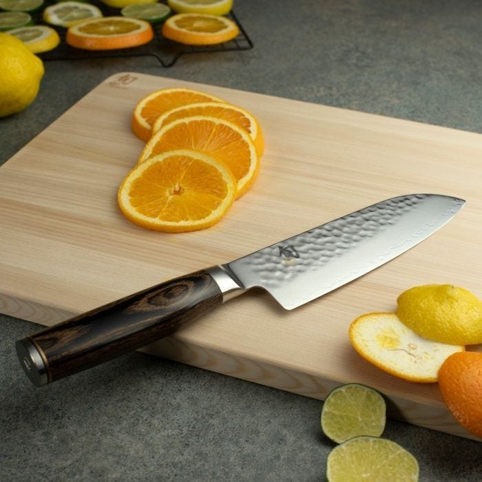 Shun Premier 7-Inch Santoku Knife - Japanese Kitchen Knife for Precision Slicing, Dicing & Chopping - Perfect for Home Chefs & Professional Cooking