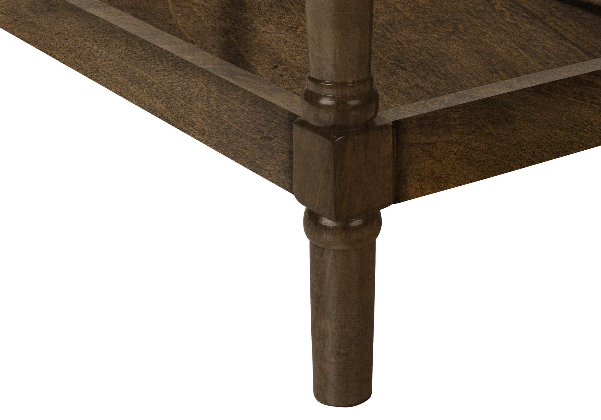 2 Tier Brown Veneer Accent Table with Storage Drawer - Traditional End Table for Bedroom, Living Room, or Office - Perfect for Small Spaces, Home Decor, and Extra Storage