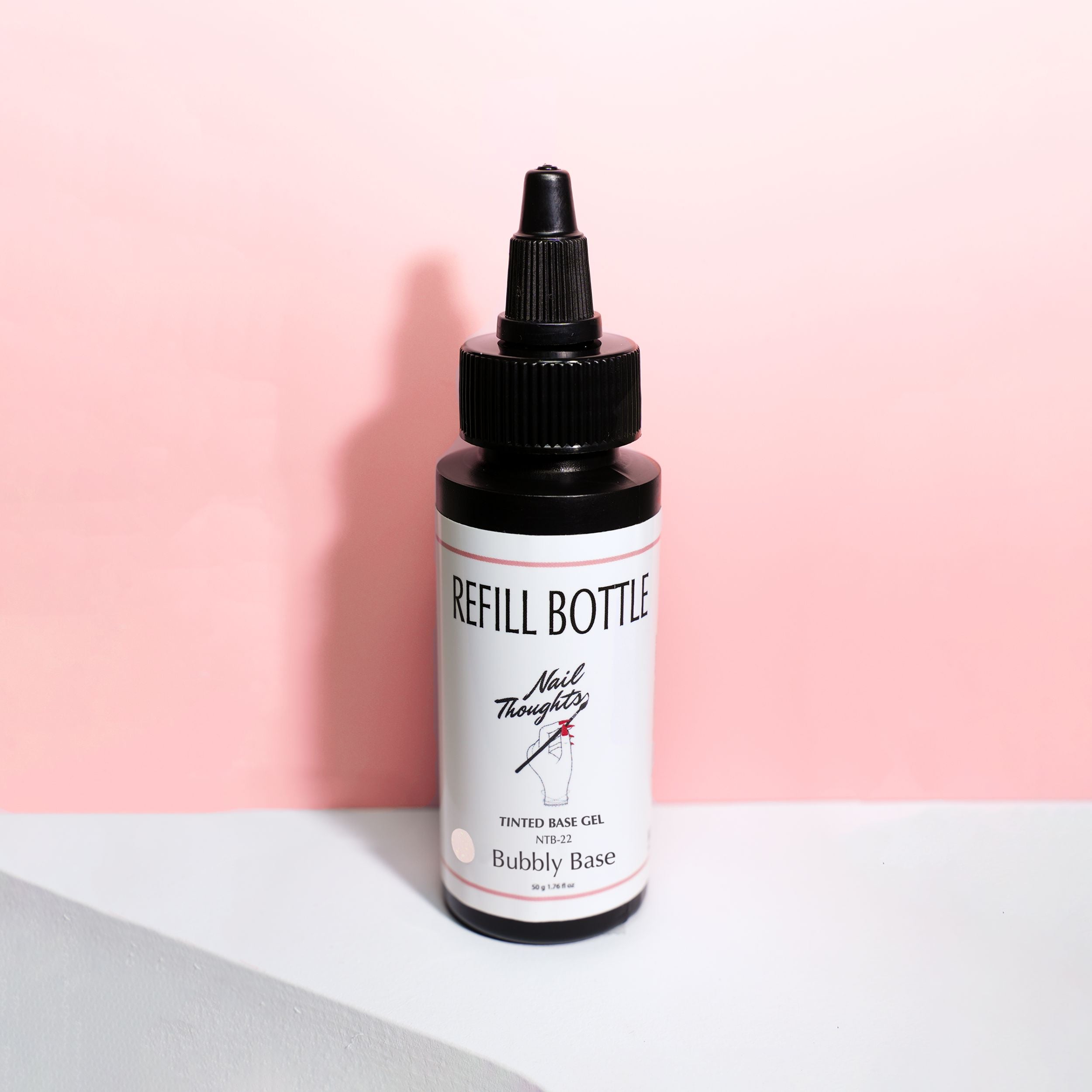 Nail Thoughts NTB R22 Bubbly Base 50g - Professional Nail Polish Base Coat for Long-Lasting Manicures - Perfect for Salons & DIY Nail Art at Home