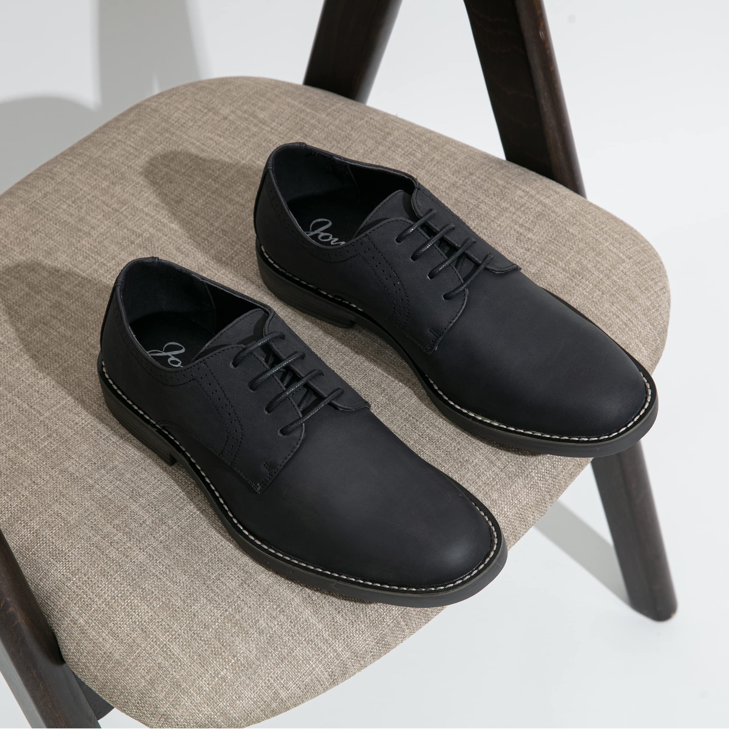Jousen Men's Dress Shoes - Classic Retro Oxfords for Business & Casual Wear | Comfortable Formal Shoes for Office, Wedding & Daily Use