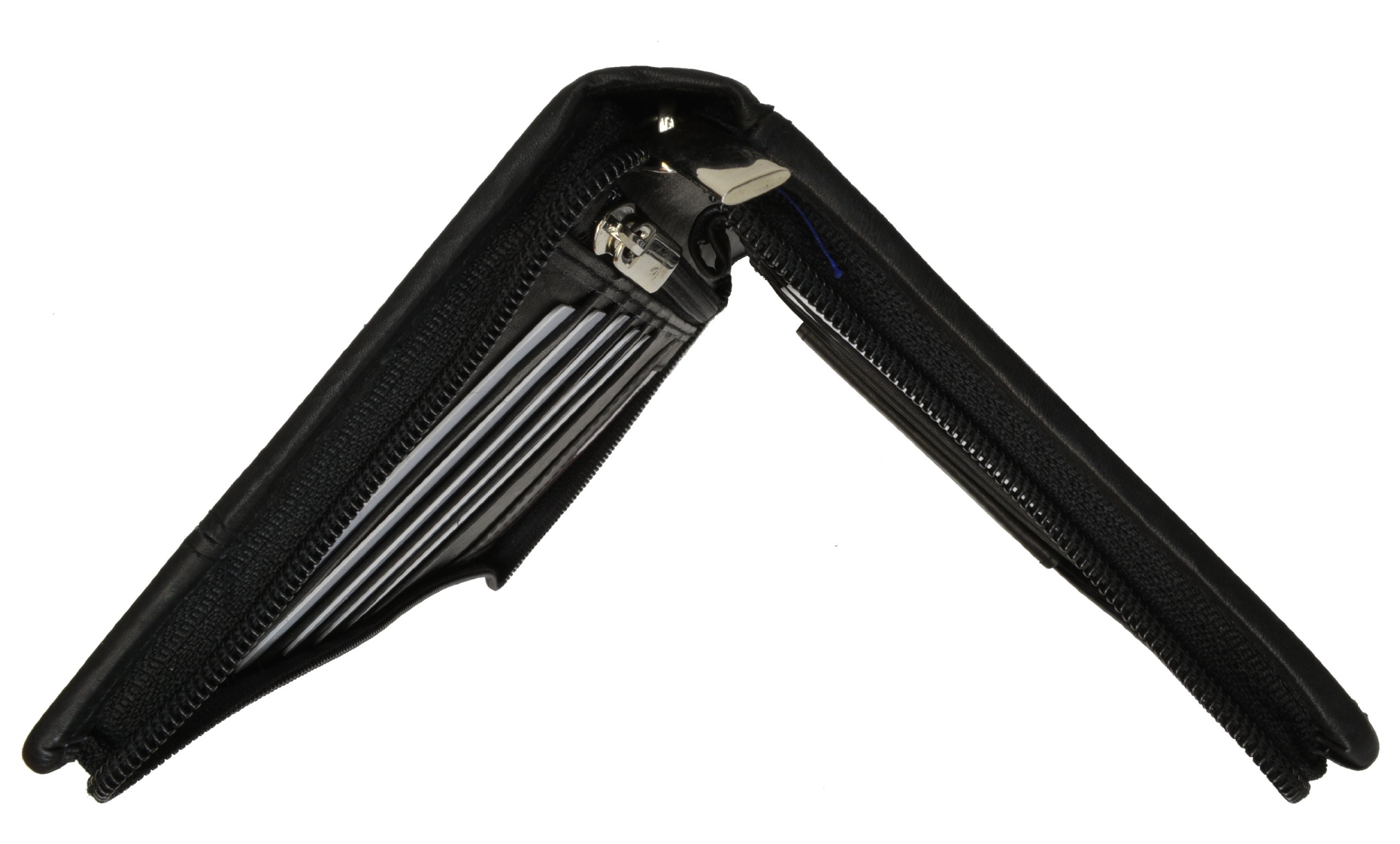 Premium Genuine Leather RFID Blocking Travel Wallet - Slim Credit Card Holder & Passport Case for Men & Women (Black) - Ideal for Airports, Business Trips & Everyday Use
