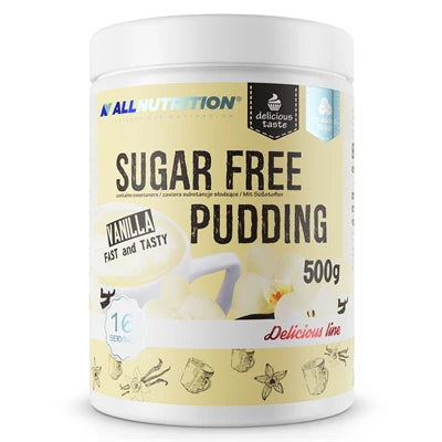 Allnutrition Sugar Free Vanilla Pudding Mix - 500g | Low Carb, Keto-Friendly Dessert for Diabetics & Weight Loss | Perfect for Snacks, Baking & Healthy Treats