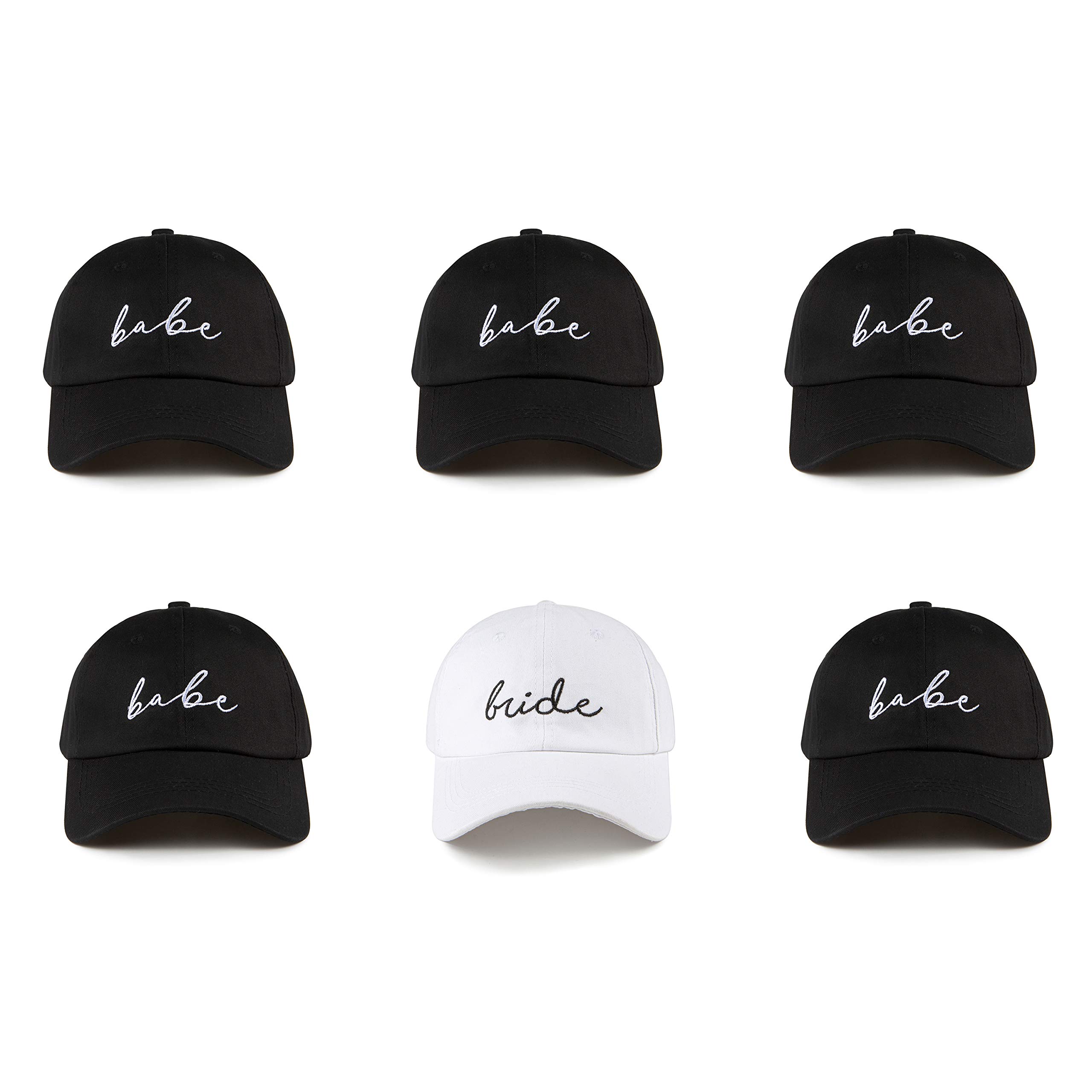 6 Pack Bride Bachelorette Party Hats - Baseball Trucker Hats for Bride Squad, Wedding Shower & Bachelorette Party Accessories - Perfect for Bridal Showers, Girls' Night Out & Wedding Celebrations