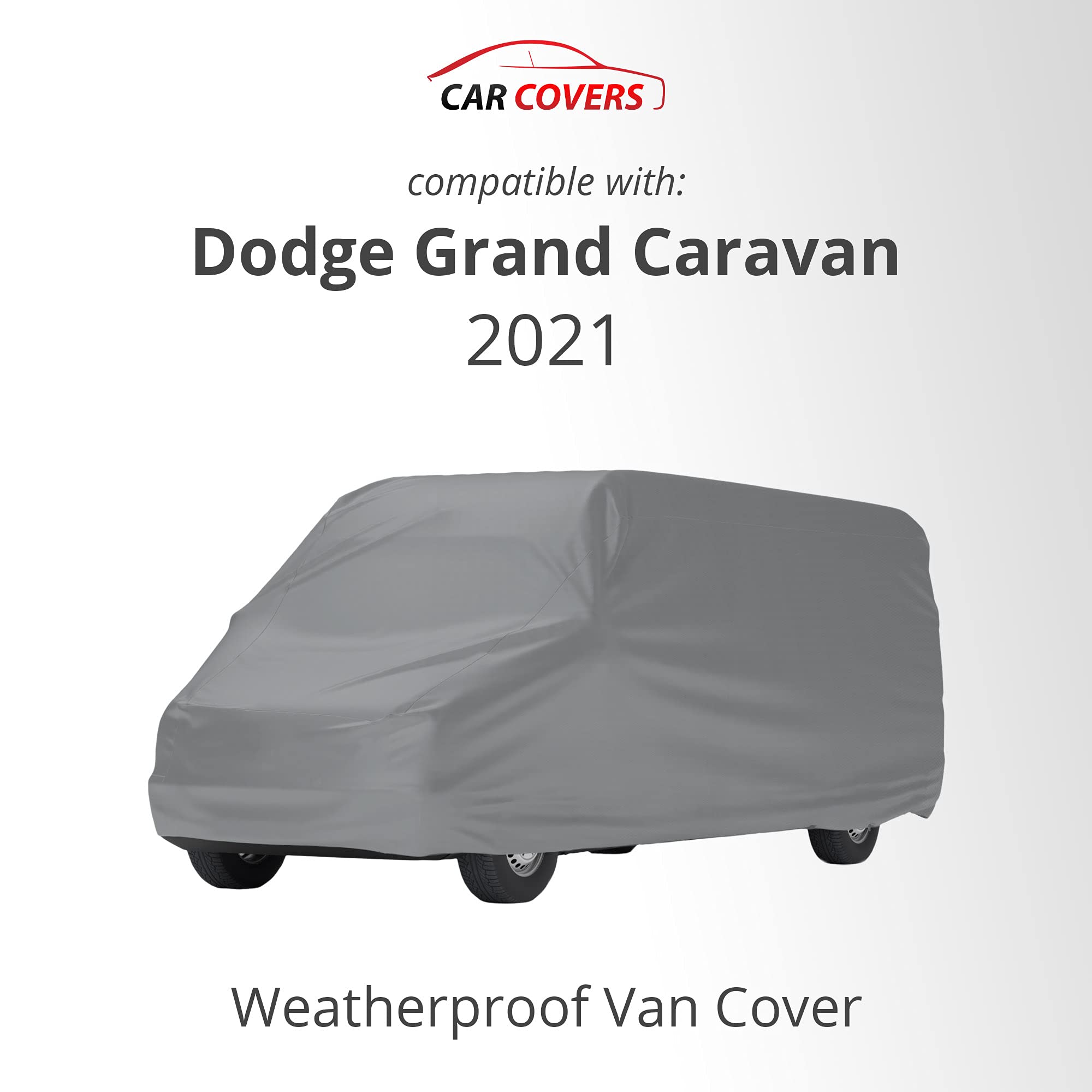 Weatherproof Car Cover for Dodge Grand Caravan 2021 - Heavy Duty Outdoor Van Cover with Anti-Theft Cable Lock | All-Season Protection for Rain, Snow, UV Rays | Perfect for Parking, Storage & Travel Accessories