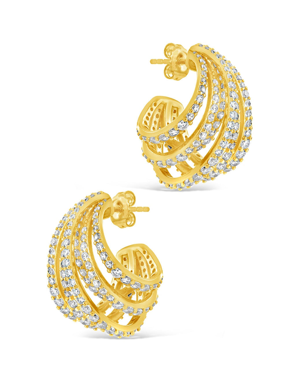 Stylish Jenny CZ Statement Hoop Earrings - Sparkling Cubic Zirconia Fashion Jewelry for Women | Perfect for Parties, Weddings & Everyday Wear
