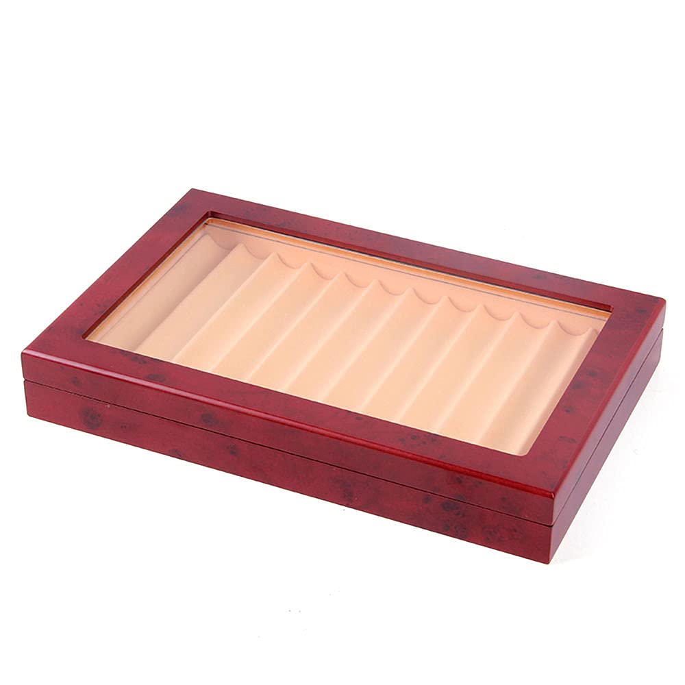 2-Layer Wooden Pen Display Box with Glass Window - 12 Slot Fountain Pen Organizer & Collector Storage Case for Writing, Calligraphy, and Office Use