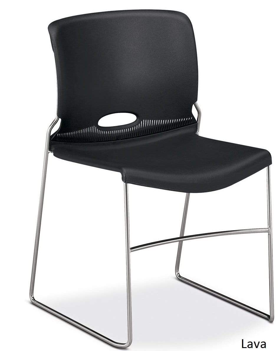 Olson Stacker Chairs with Sled Base - Set of 4 (4041) - Durable Stackable Chairs for Classrooms, Events & Office Use