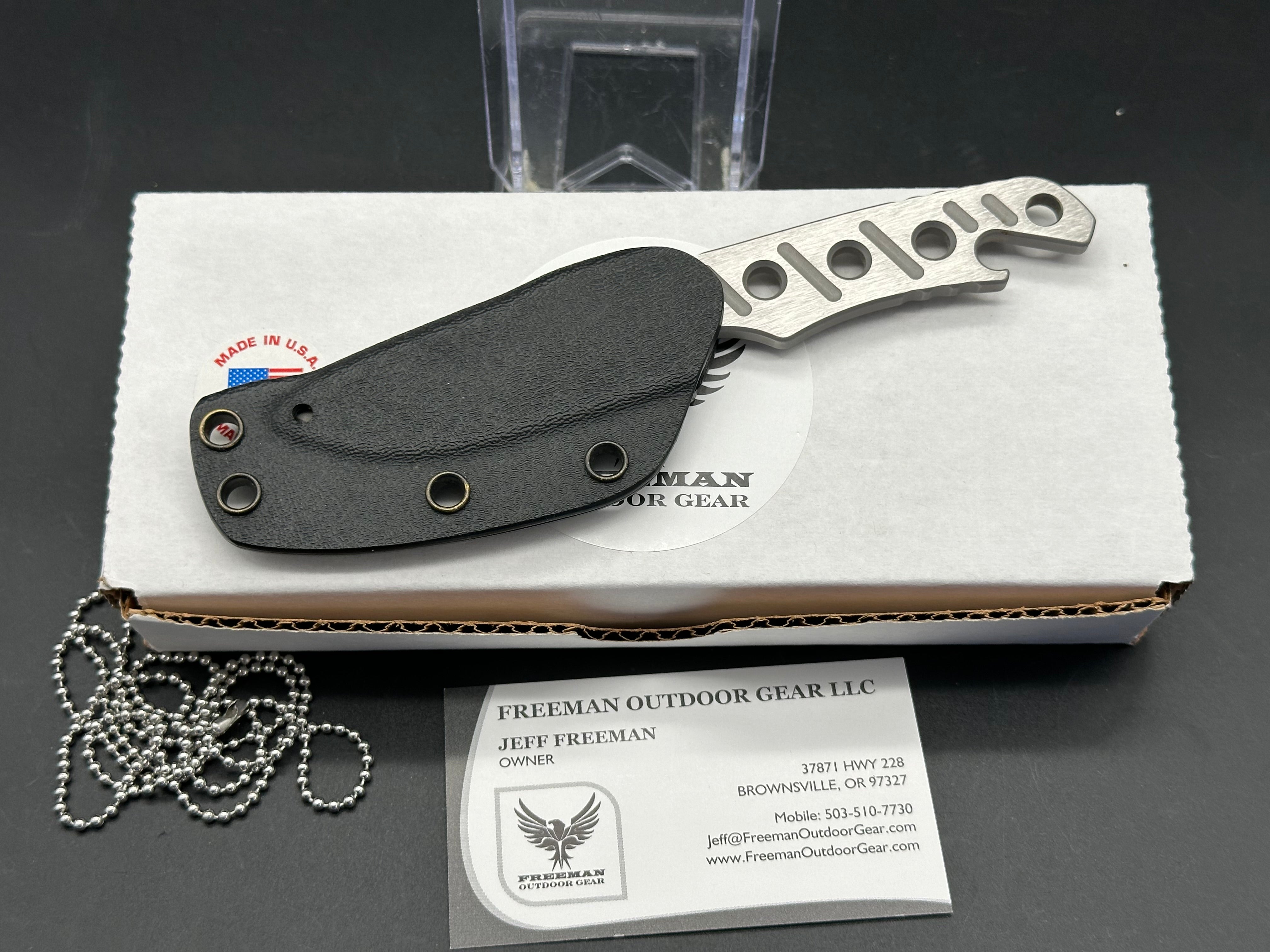 Freeman 451 Neck Knife - S35VN Steel Blade, Compact Tactical EDC Knife for Outdoor Survival, Hunting & Camping | Perfect for Hiking, Bushcraft & Everyday Carry