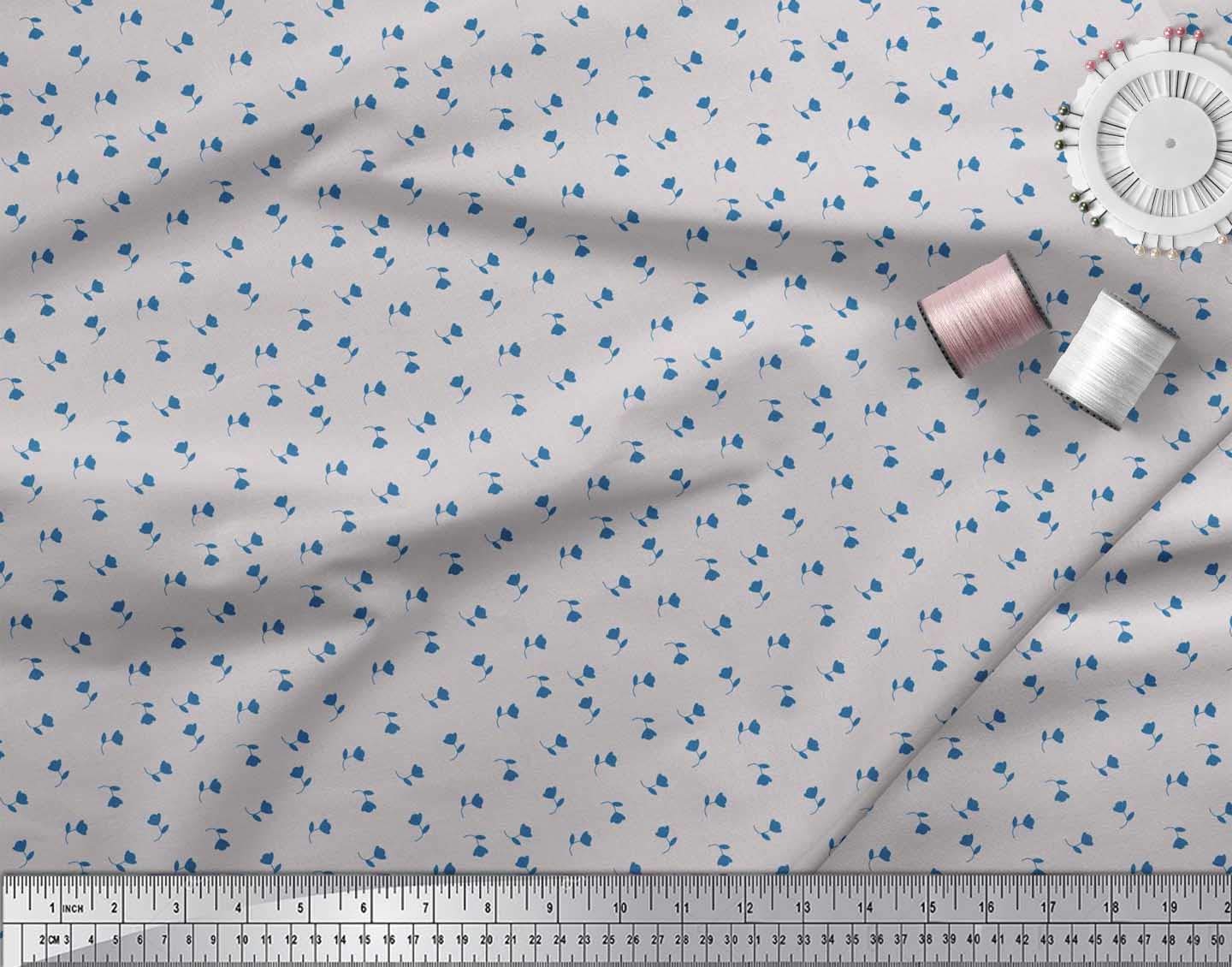 Soimoi Moss Georgette Brown Fabric by The Yard - 42 Inch Wide Printed Floral Leaves Design - Lightweight Flowy Dressmaking Material for DIY Dresses, Blouses, Scarves & Home Decor Projects