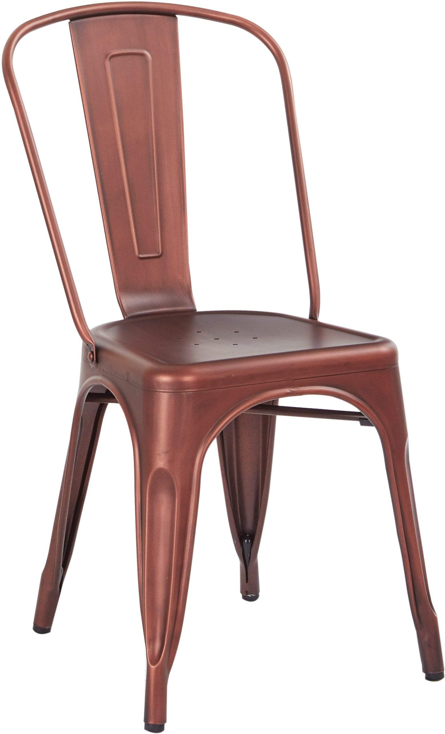 OSP Designs Bristow Armless Chair 4 Pack - Modern Stackable Dining Chairs for Kitchen, Restaurant, or Office - Brown Wood Finish [BRW29A4]