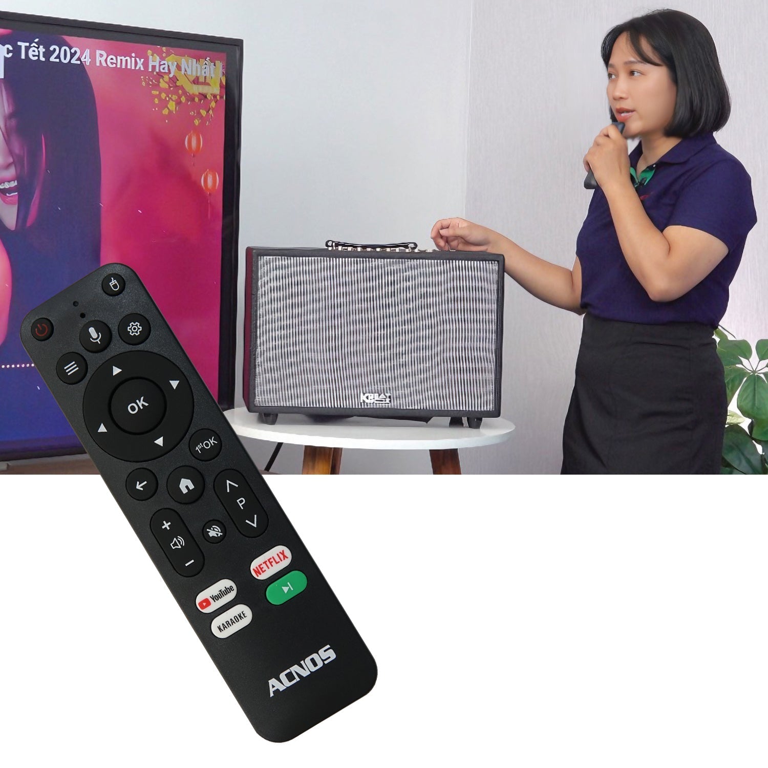 Acnos Soncamedia Kbeatbox Hi NET3600 Karaoke Powered Speaker System - Portable Bluetooth Speaker with Mic for Home Parties, Outdoor Gatherings & Professional Performances