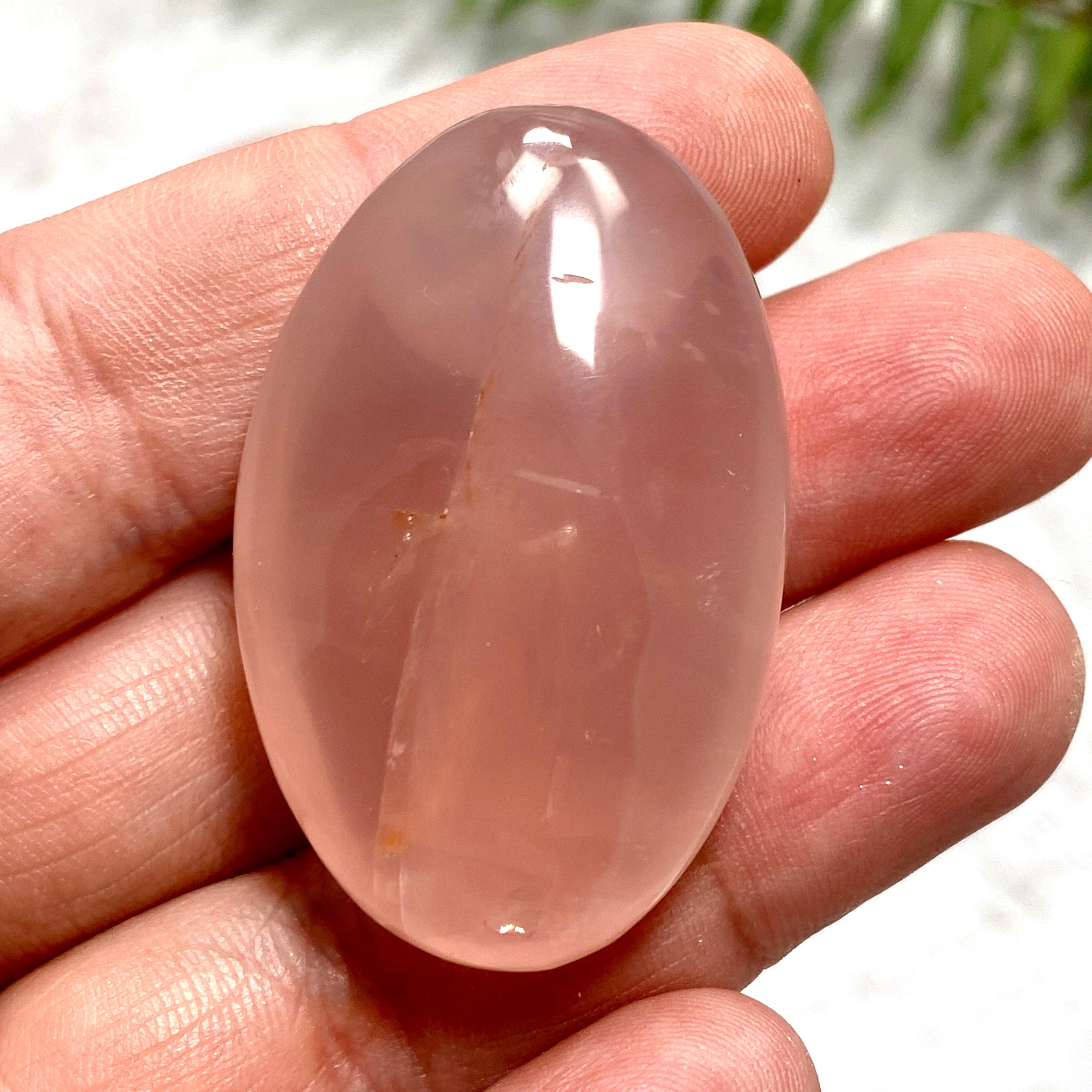 Rose Quartz Palm Stone - Natural Healing Crystal for Stress Relief & Emotional Balance | Perfect for Meditation, Reiki, and Home Decor