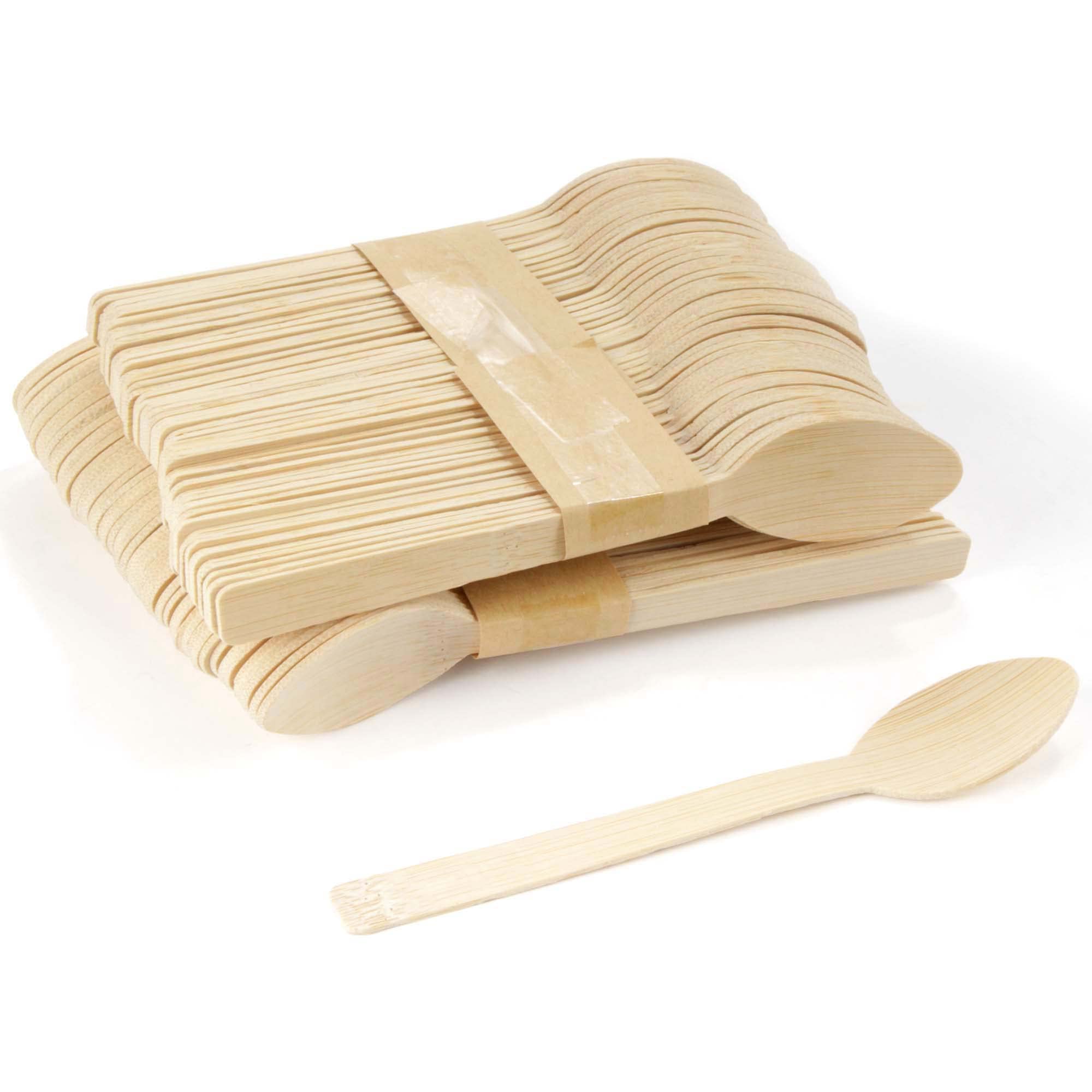 Eco-Friendly Bulk Bamboo Cutlery Set - 1000pcs Natural Bamboo Spoons for Catering, Parties & Events | Sustainable Disposable Utensils for Weddings, Picnics & Restaurants