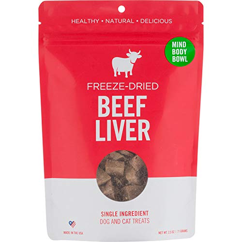 Healthy Spot Mind Body Bowl - 2.5 oz Freeze-Dried Beef Liver Dog & Cat Treats - All-Natural Healthy Pet Snacks for Training & Rewards - Perfect for Small Breeds & Picky Eaters