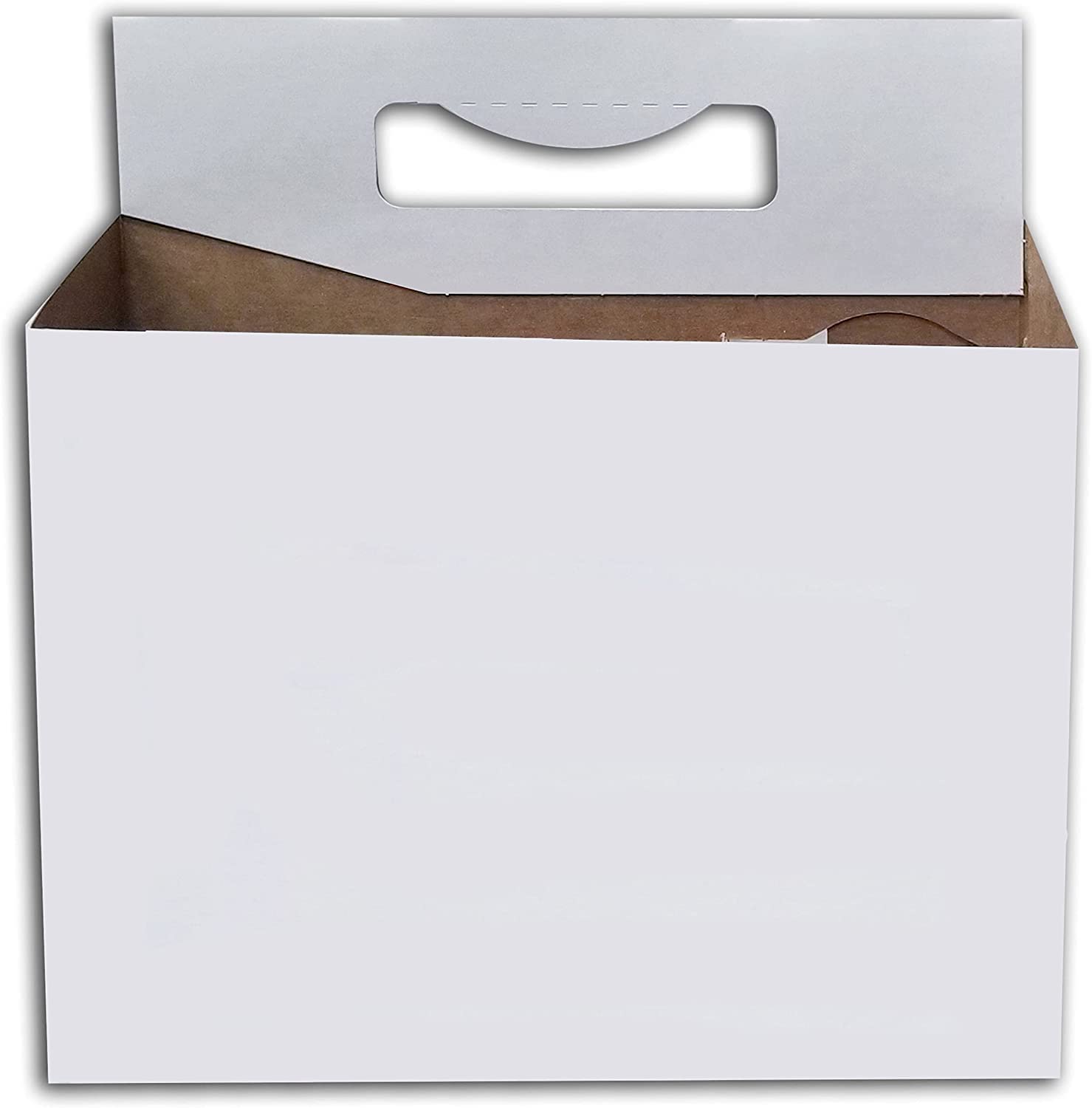 150-Pack White Cardboard Six-Pack Beer Bottle Holder - Fits 12-16oz Bottles | Sturdy & Reusable Beer Carrier for Safe Transport | Perfect for Parties, BBQs, and Beverage Storage
