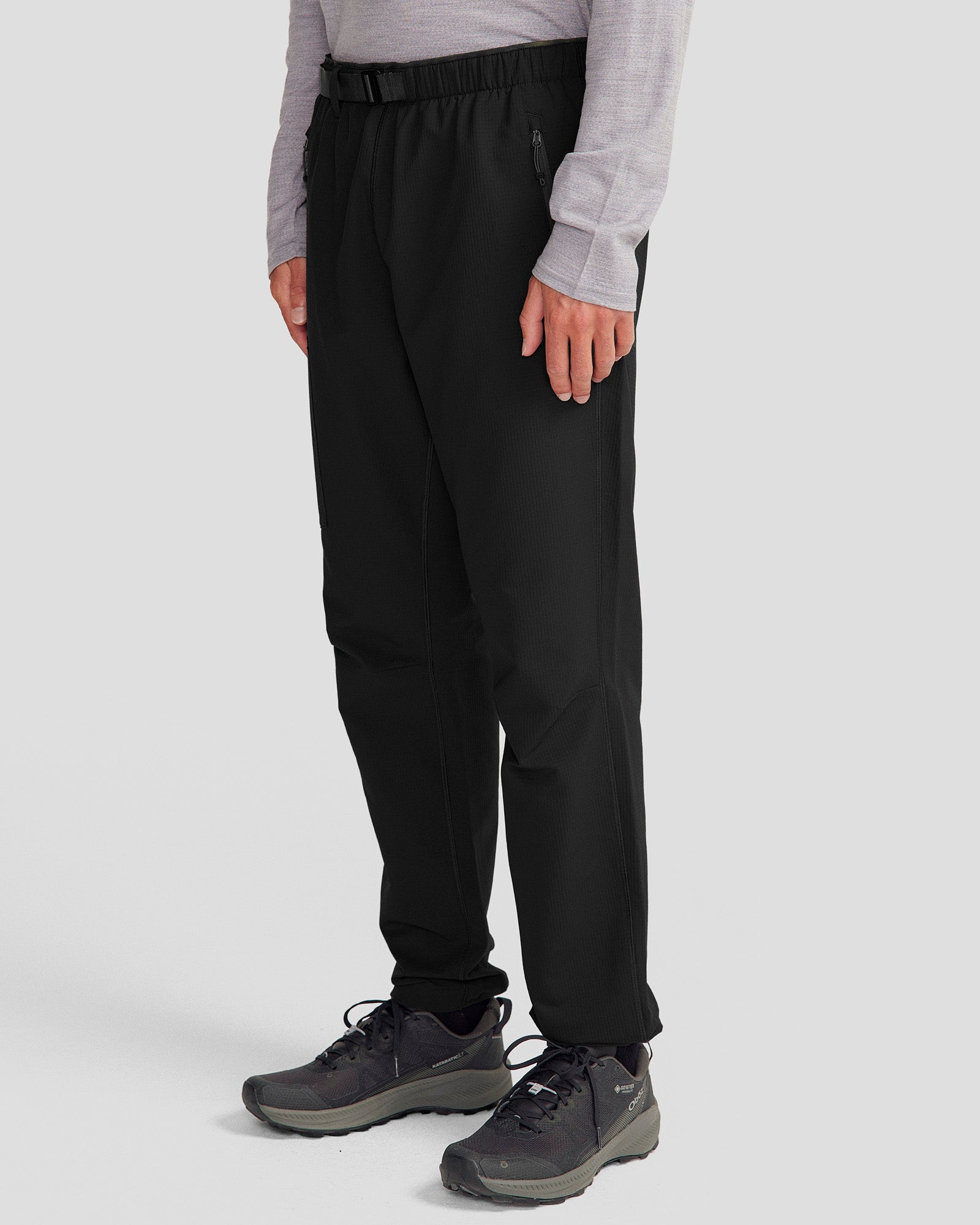 Men's Aysen Fleece Joggers - Soft Comfortable Winter Pants for Running, Lounge & Travel - Black Stingray Color