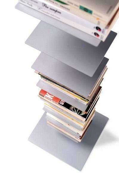 Sapiens Bookcase by Bruno Rainaldi - Large Aluminum Shelf for Modern Living Room, Office & Library Storage | Stylish Book Organizer