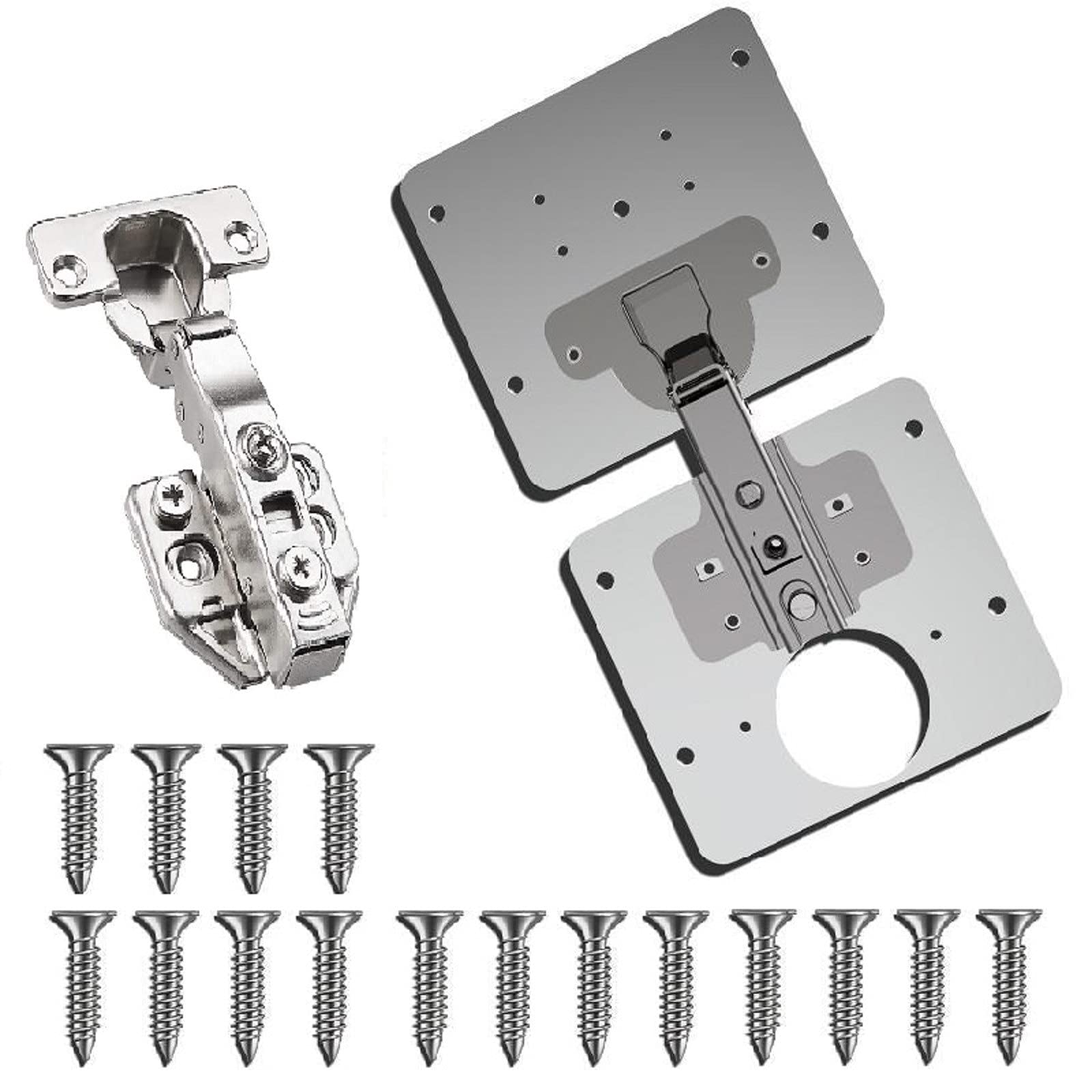 Its Okay to Not Be Okay Stainless Steel Cabinet Hinge Plate Kit - Durable Kitchen, Dining & Bar Hardware for Cabinet Doors (2021 Model) - Perfect for Home Renovation and Furniture Repair Projects