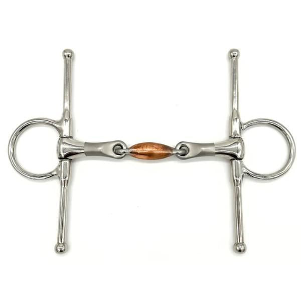 AJR Copper LinkX Full Cheek Bit - English Horse Riding Bit for Dressage & Jumping - Comfortable Copper Mouthpiece for Better Salivation & Control - Perfect for Training & Competition Riding