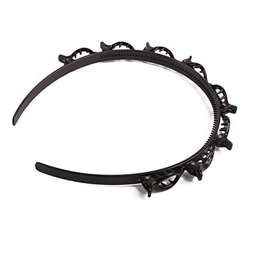 Skvilla 4-Pack Twist Hairbands for Women & Girls - Korean Style Alligator Hair Clips with Teeth Comb for Thin or Thick Hair - Perfect for Braids, Ponytails & Everyday Hairstyles