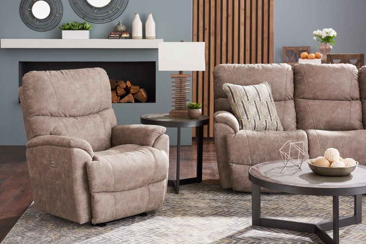 La-Z-Boy Trouper Reclining Sofa Collection - Power Lift Recliner with USB Charging, Plush Comfort for Living Room, Home Theater & Family Room Relaxation
