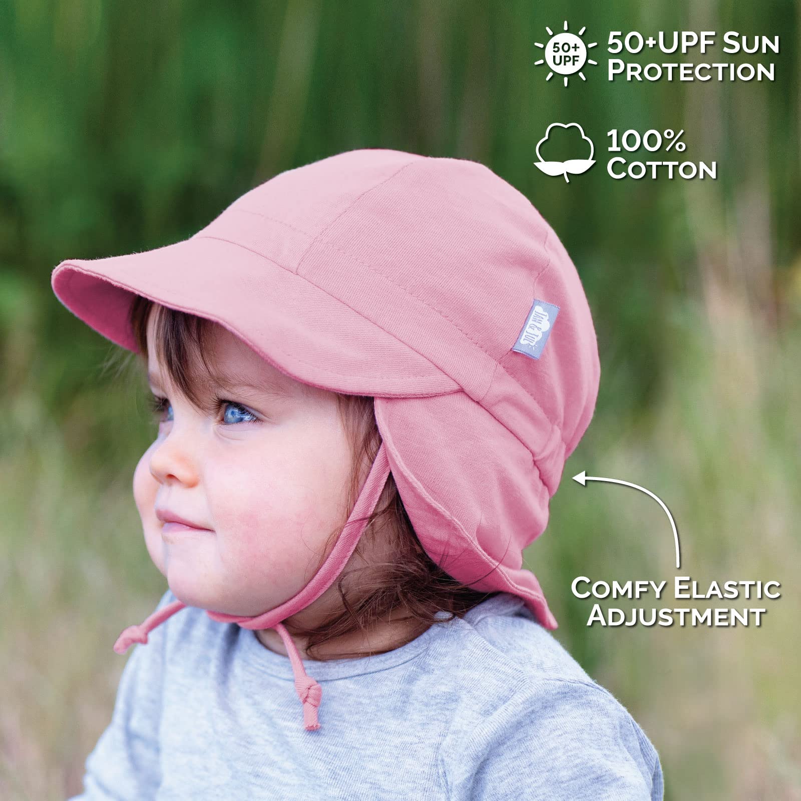 Jan & Jul Baby Sun Hat with UPF 50+ Protection, Adjustable Strings & Neck Flap - Perfect for Beach, Pool & Outdoor Summer Activities