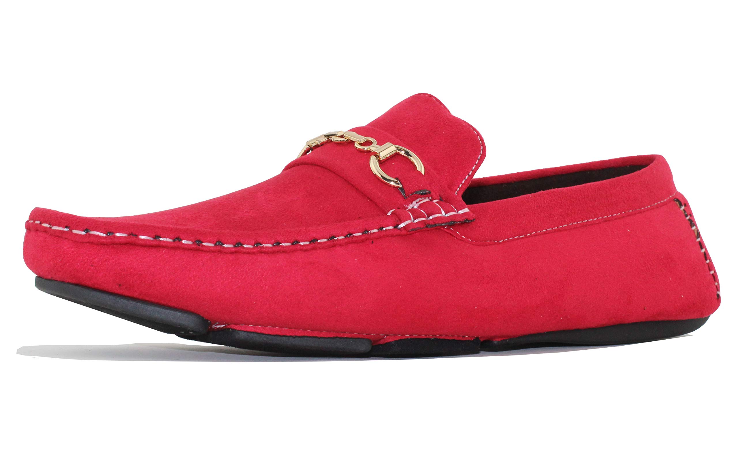**Amali Ecker Men's Casual Loafers & Moccasins – Slip-On Driving Shoes with Chain Ornament – Comfortable Slippers for Everyday Wear, Office & Travel**