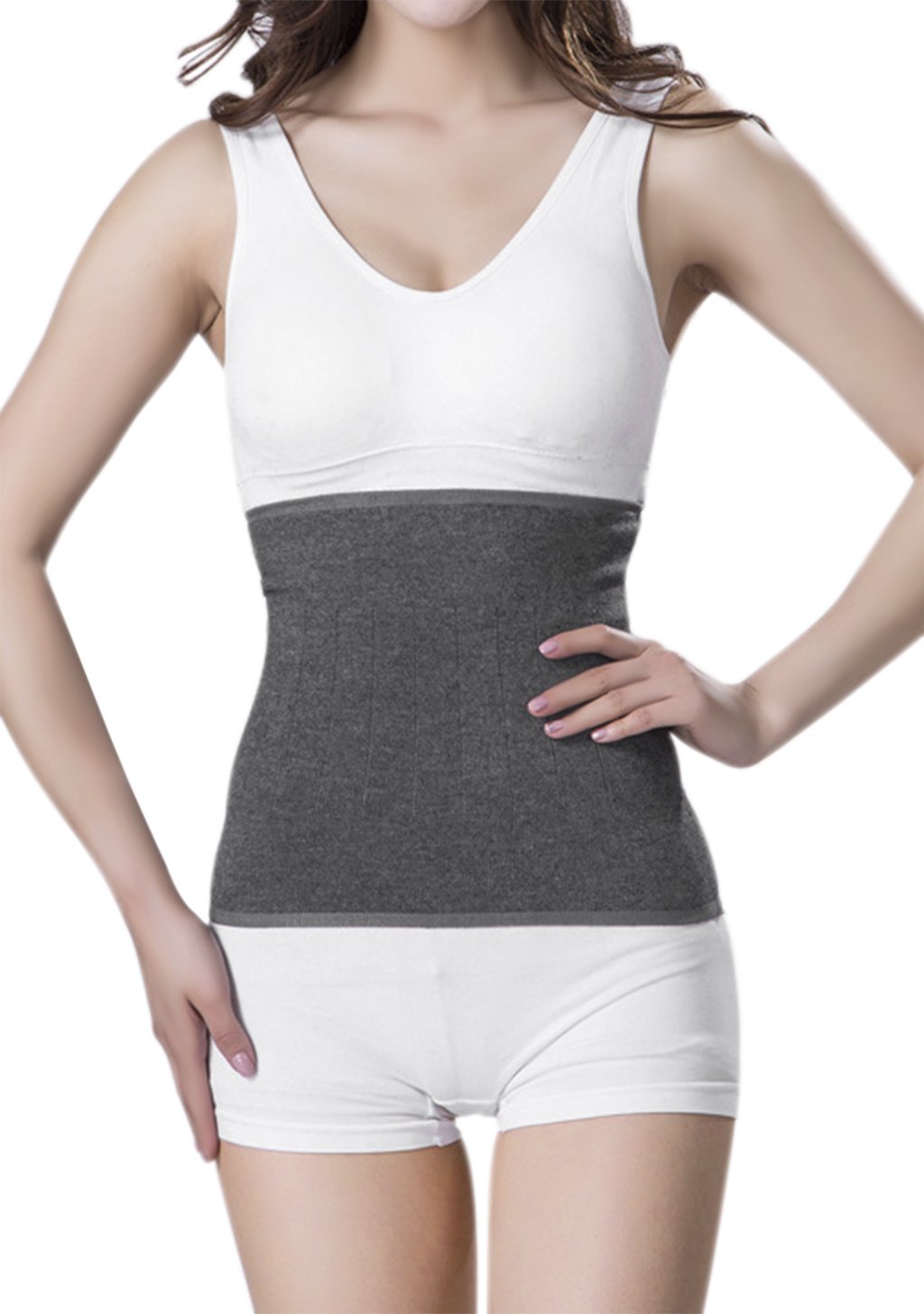 Clobeau Kidney Warmer & Lumbar Support Belt - Elastic Waist Band for Back Pain Relief, Hip & Abdominal Support - Ideal for Workouts, Office & Cold Weather Protection