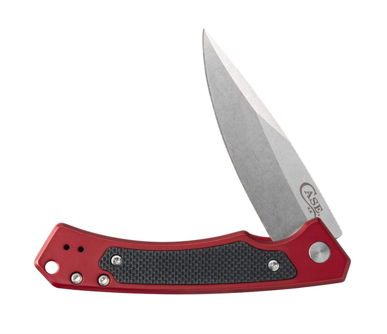 Premium RED Anodized Aluminum Case with Black G10 Inlay - Marilla S35VN Flipper Knife (CASE25881) | EDC, Outdoor Survival, Camping & Tactical Gear