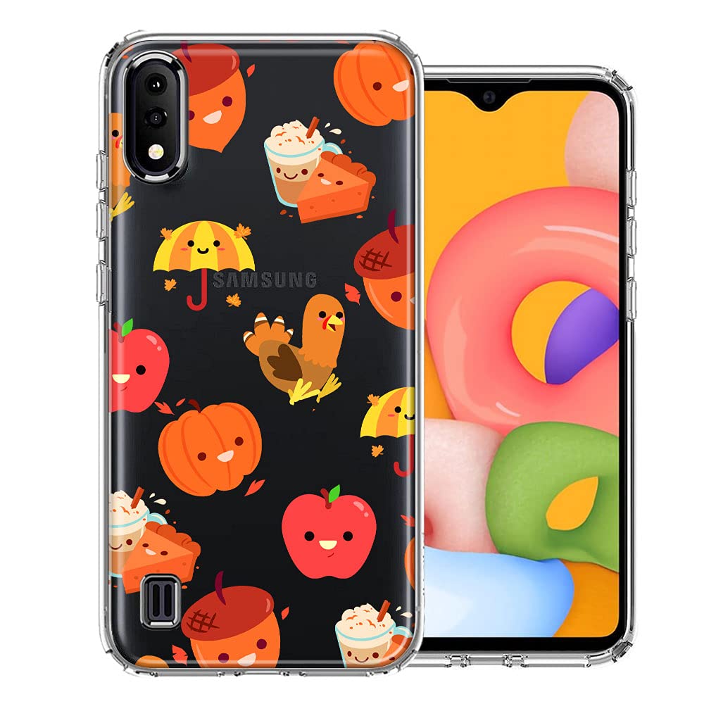 MUNDAZE Samsung Galaxy A01 Case - Fall Design Double Layer Cover for Protection & Style