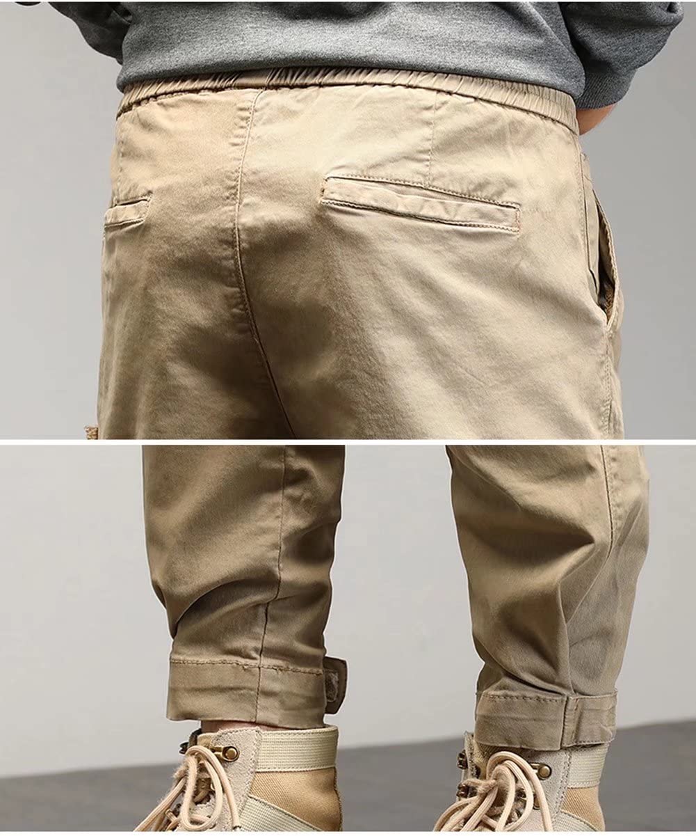 Men's Lightweight Tactical Cargo Pants with Multiple Pockets - Casual Work Trousers for Outdoor, Hiking & Everyday Wear | Tapered Fit Comfortable Pants