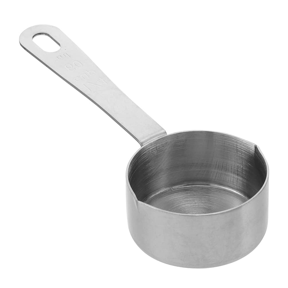YARNOW 125ml Stainless Steel Saucepan with Handle - Small Milk Pan, Butter Warmer & Soup Pot with Pour Spouts for Boiling Milk, Noodles & Food - Perfect for Kitchen, Camping & Dorm Use (Silver, 16.2x7.7x4cm)