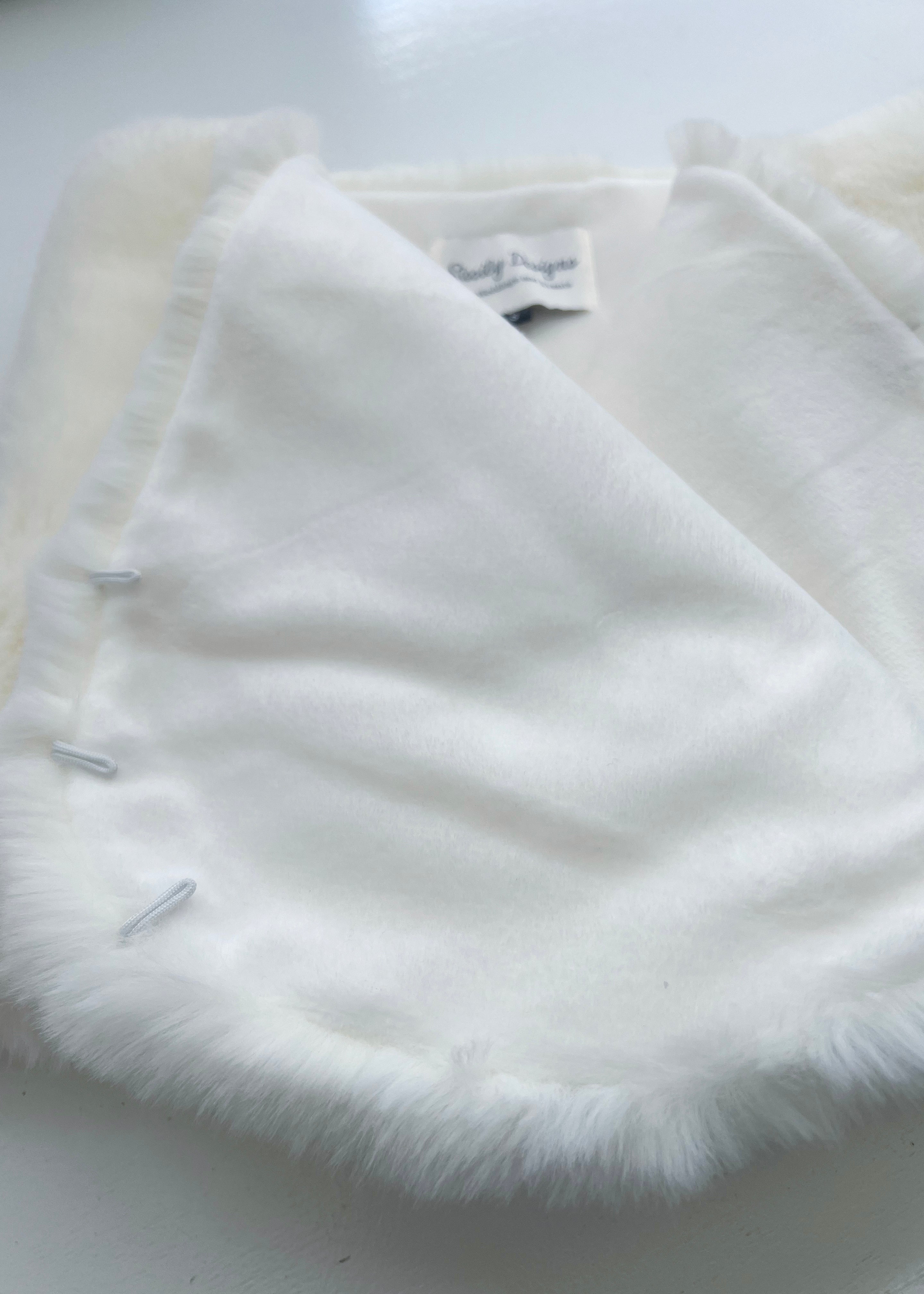 Ivory Fur Wrap Shawl - Serena Ivy05 Style for Women | Elegant Winter Accessory for Parties, Weddings & Evening Events
