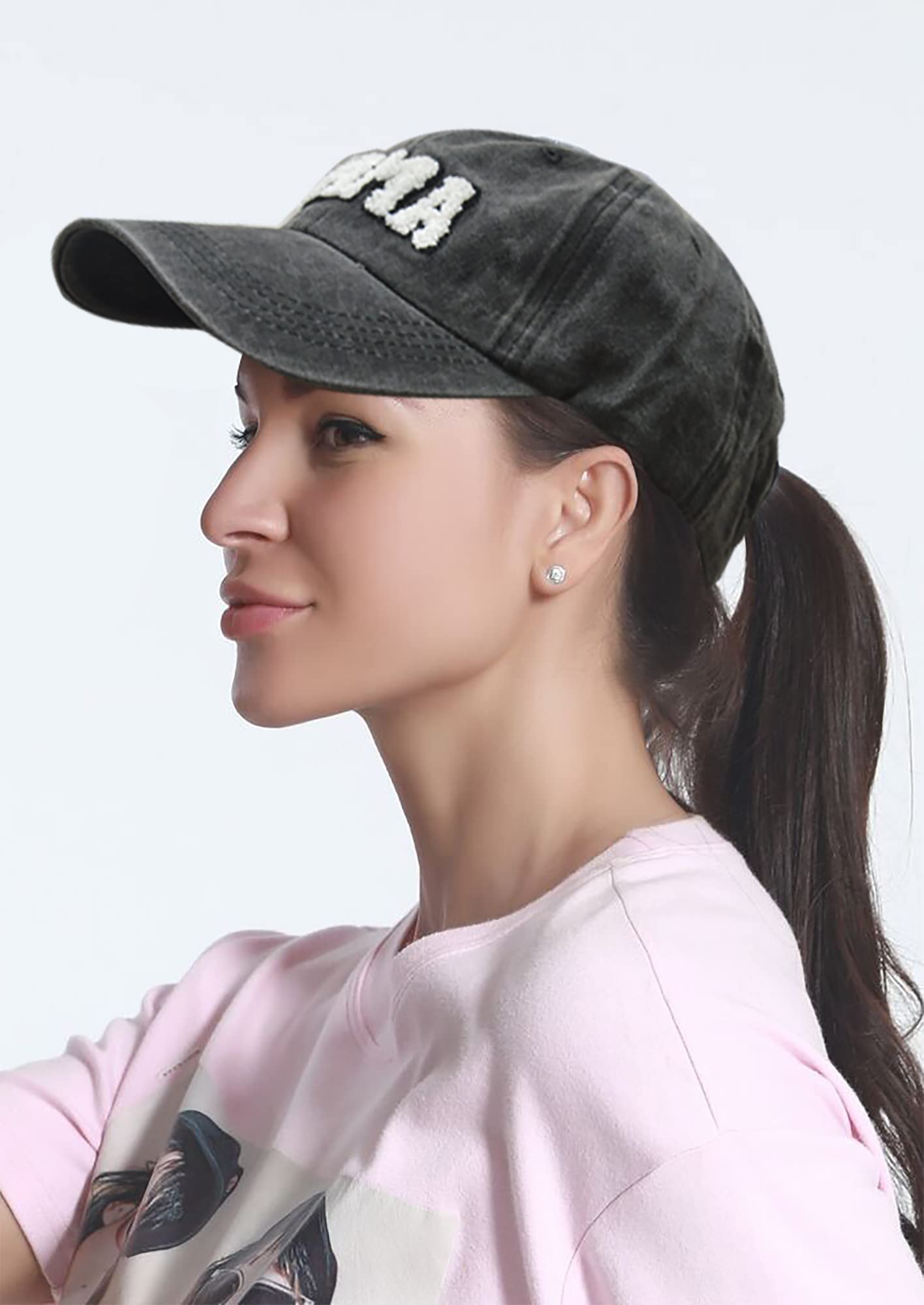 Soft Chenille Patch Mom Baseball Cap - Women's Cotton Adjustable Hat for All Seasons - Perfect for Outdoor Activities, Sports, and Casual Wear
