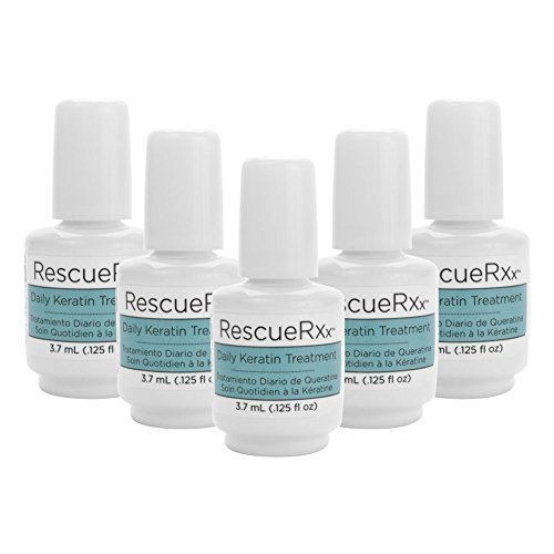 CND RescueRXx Daily Keratin Nail Treatment 5 Pack - Strengthen & Repair Damaged Nails | Professional Nail Care Solution by CND Cosmetics | Perfect for Salon Use & At-Home Nail Care Routine