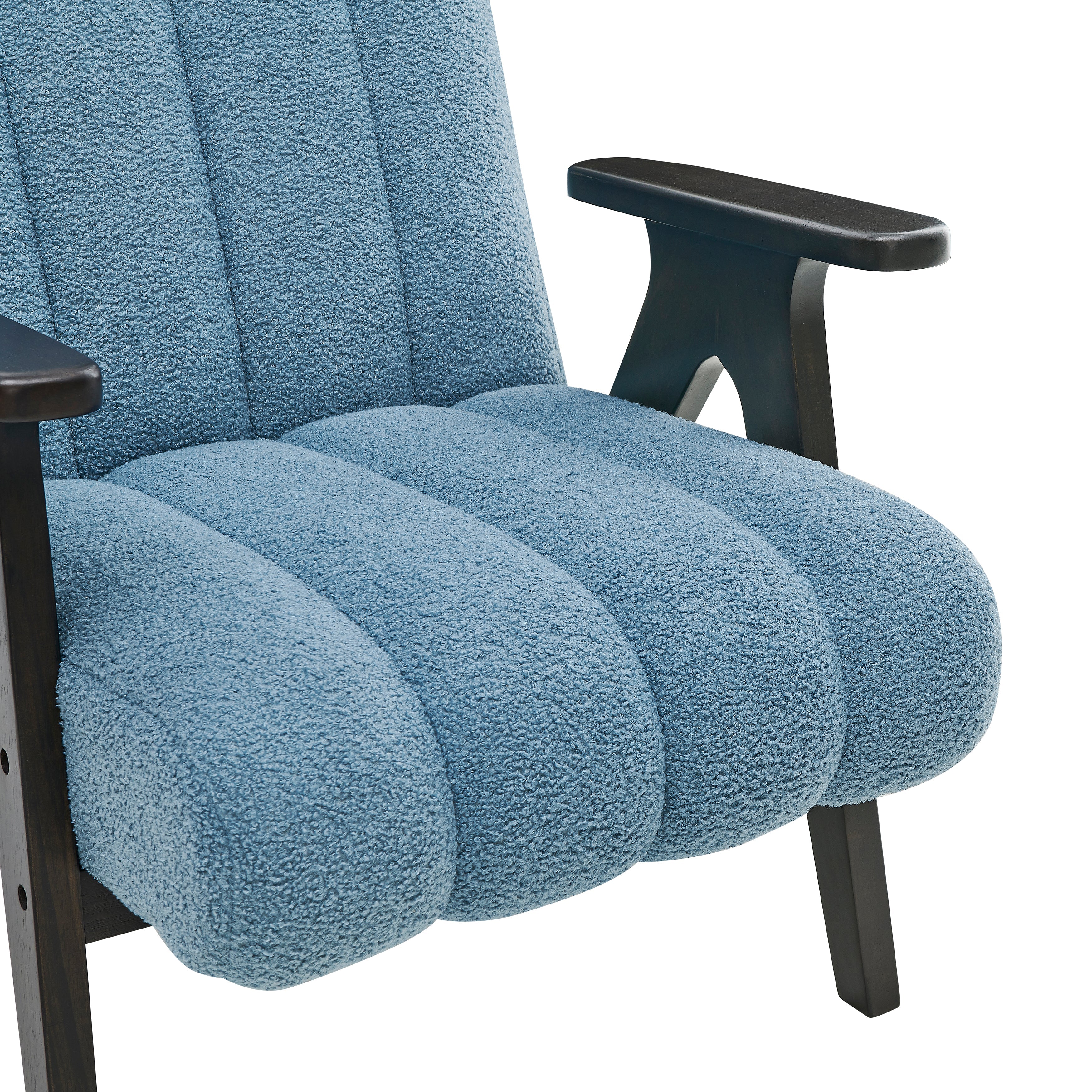 Roundhill Furniture Rella Modern Accent Chair with Espresso Wood Frame - Stylish Living Room Seating for Home Office, Lounge & Bedroom Decor