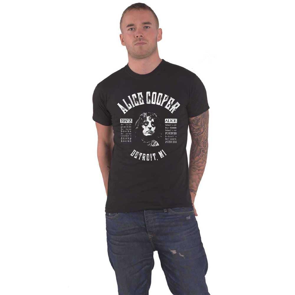Official 'Schools Out' Lyrics Men's Black T-Shirt - Size XL - Rock Band Tee for Concerts & Casual Wear