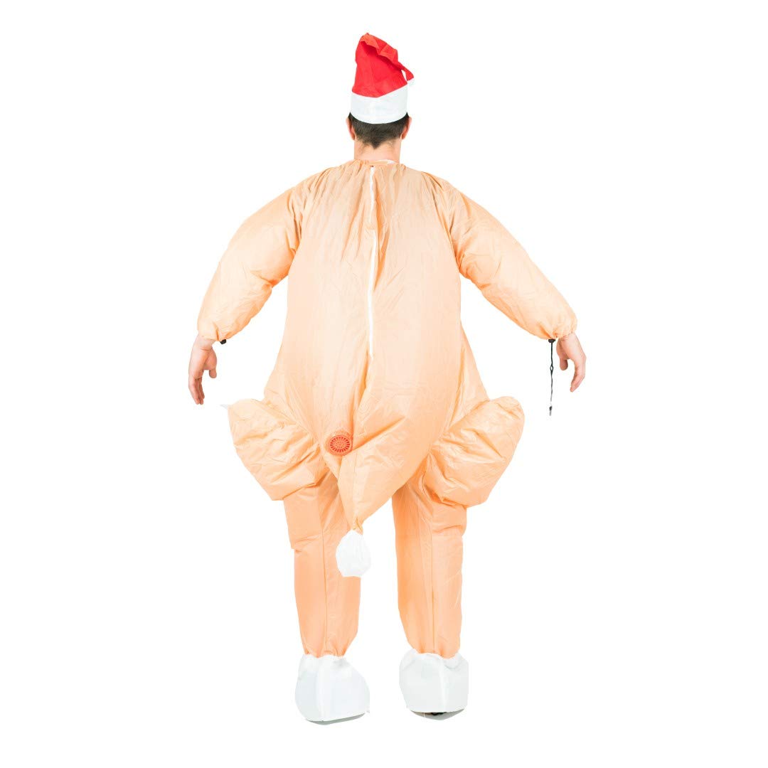 **Funny Christmas Thanksgiving Turkey Inflatable Costume for Adults - One Size Fits Most - Perfect for Holiday Parties, Parades & Festive Events**