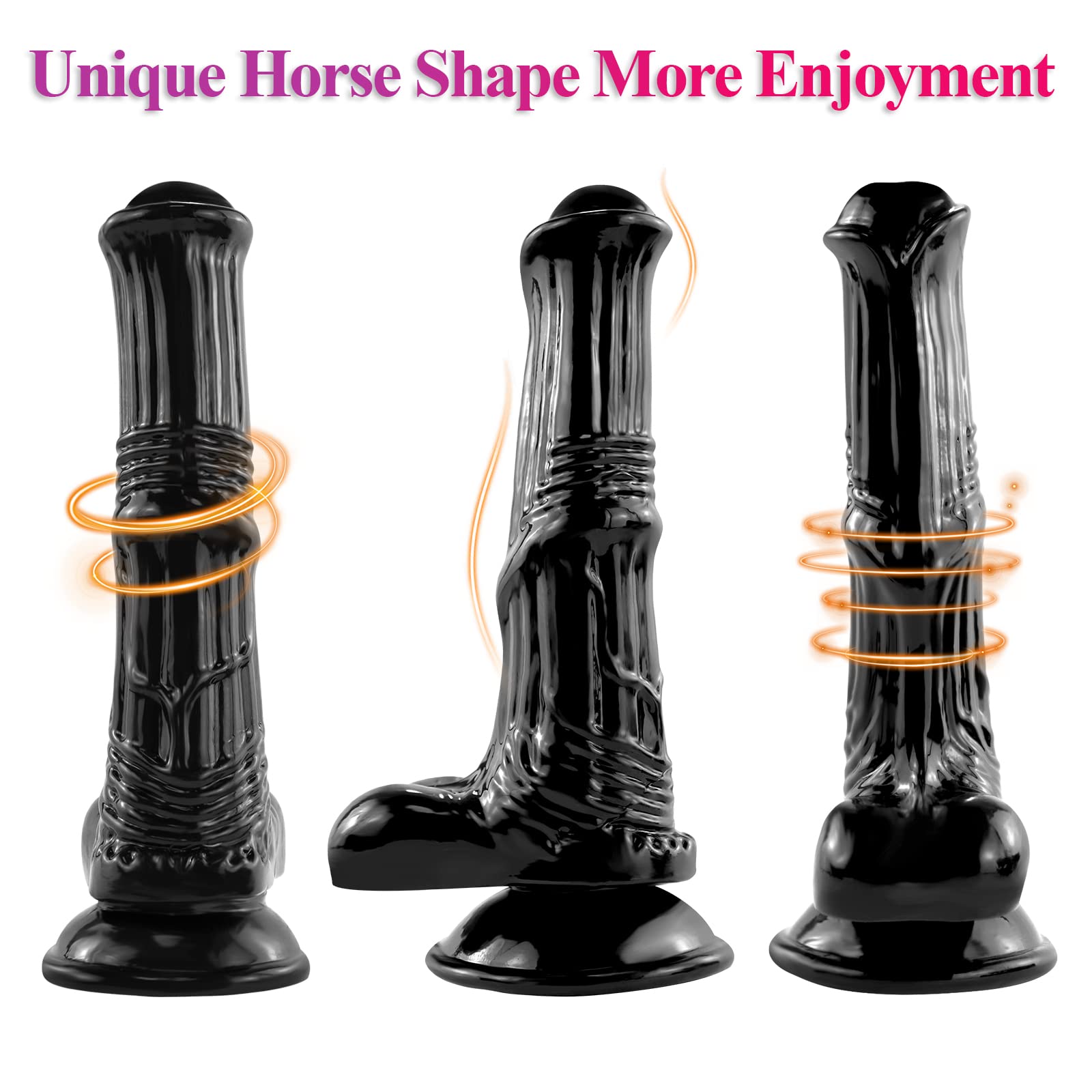 8.3 Inch Realistic G-Spot Dildo - Flexible Anal & Vaginal Sex Toy for Men & Women with Strong Suction Cup Base - Perfect for Solo Play, Couples & BDSM Scenes