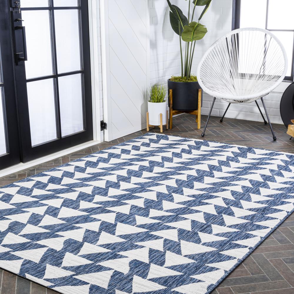 Modern Tribal Geometric Area Rug - Indoor/Outdoor Bohemian Style Rug for Living Room, Bedroom, Patio - Non-Slip Soft Woven Floor Mat for Home Decor