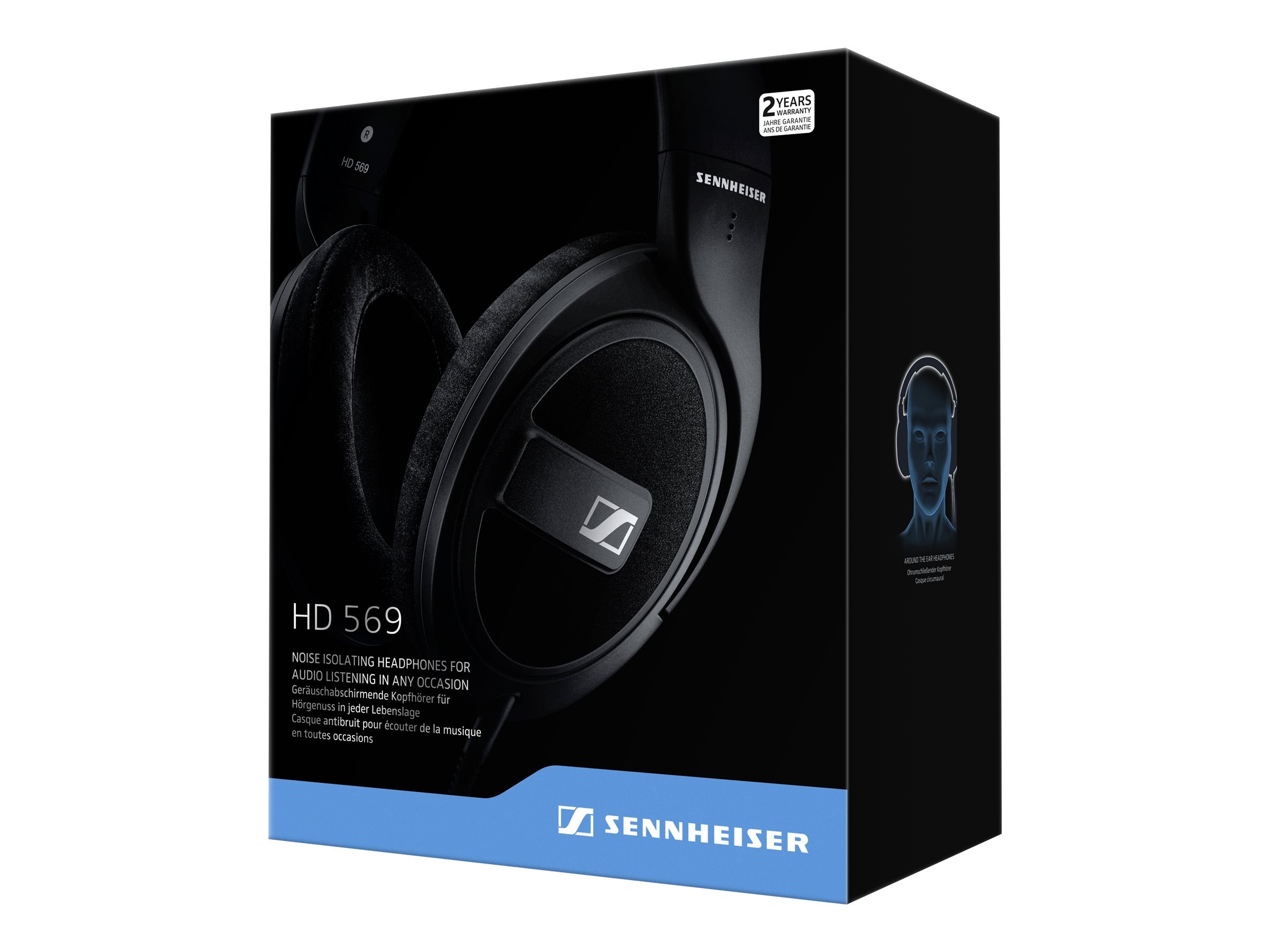 Sennheiser HD 569 Over-Ear Headphones - Premium Noise Isolation, Comfortable Ear Cushions, High-Fidelity Sound for Home Studio, Gaming & Music Listening